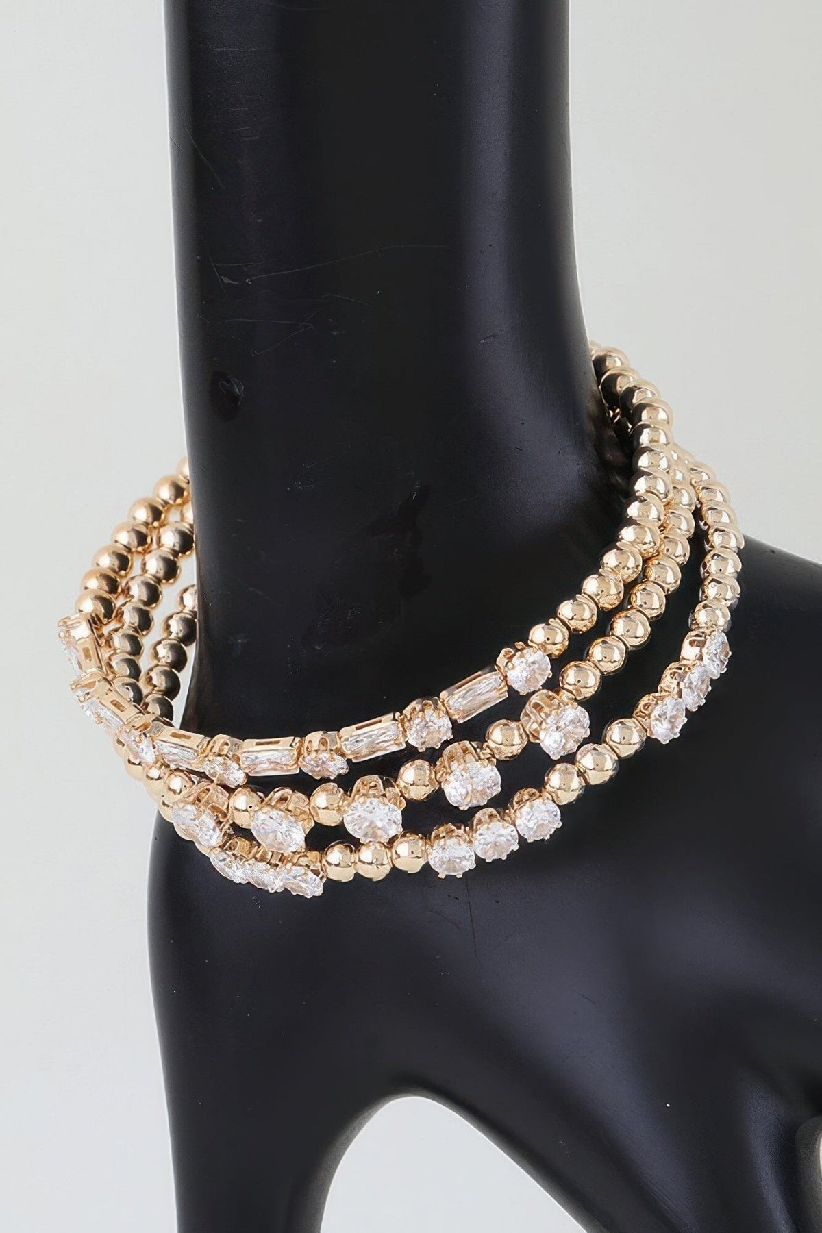 Multi Rhinestone Beaded Bracelet Bracelets jehouze 