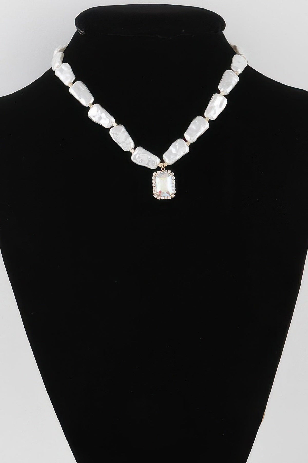 Multi Stone Pendant Necklace Necklaces jehouze Gold Ab 