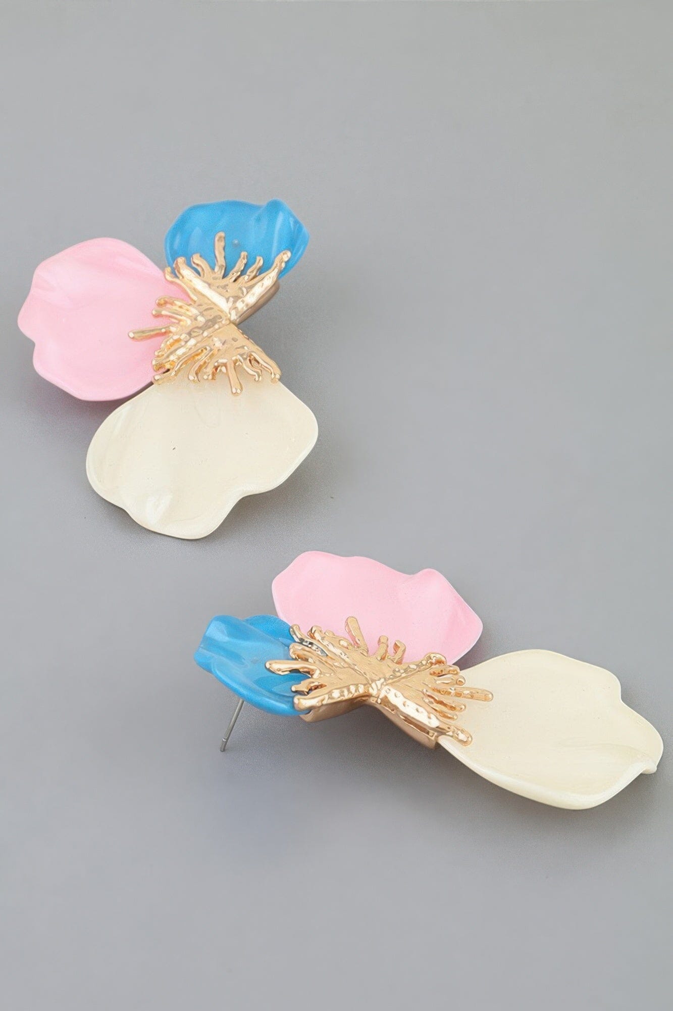 Multi Stone Scale Flower Earrings Apparel & Accessories > Jewelry > Earrings jehouze 