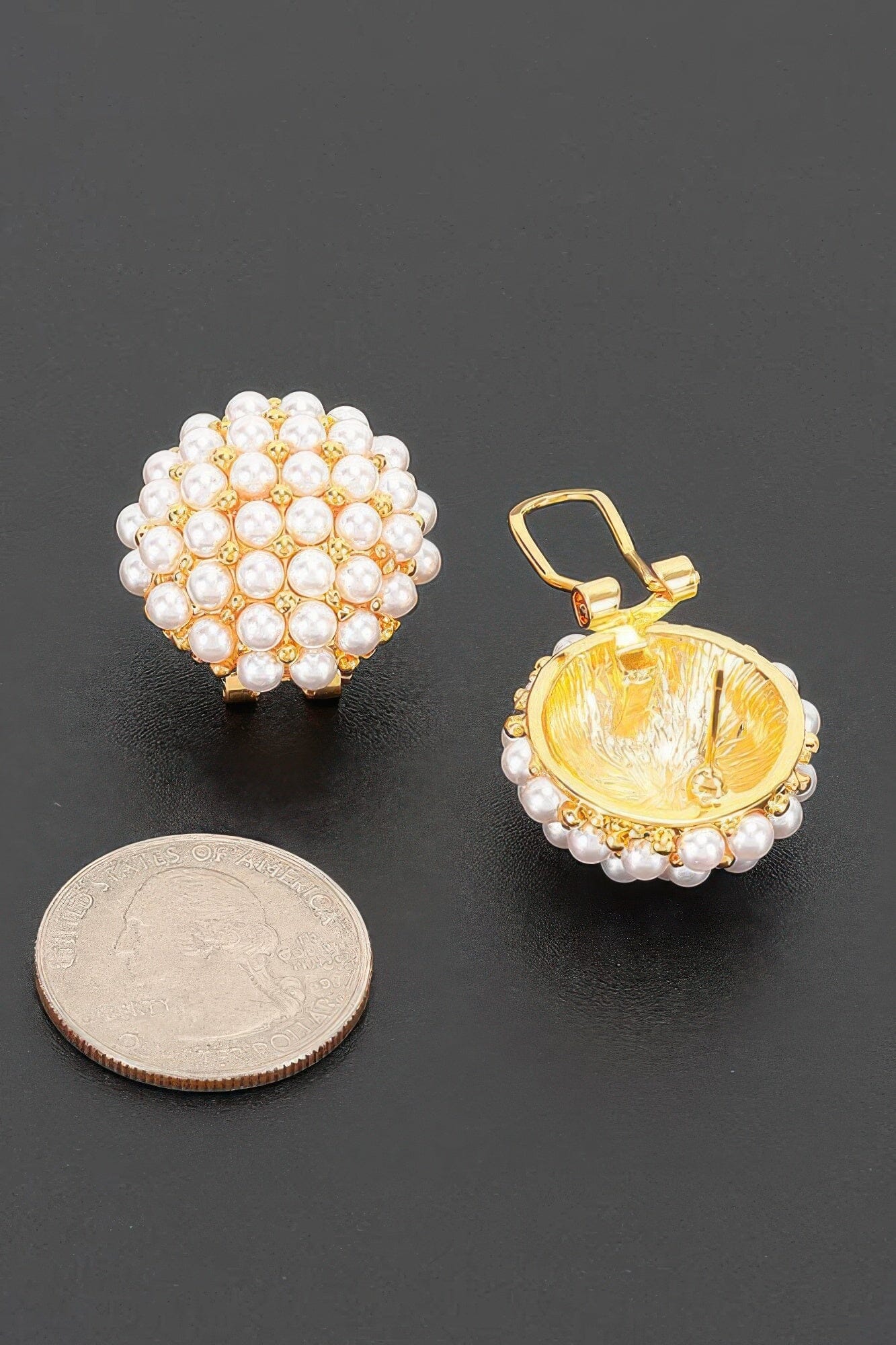 Pearl Cluster Clip-on Earrings Apparel & Accessories > Jewelry > Earrings jehouze 