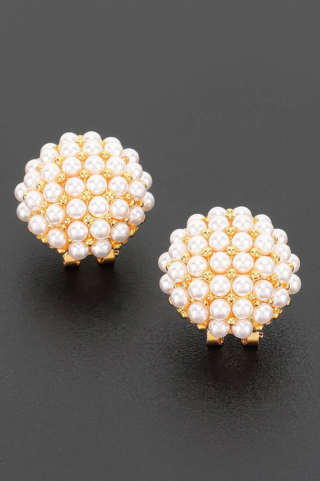 Pearl Cluster Clip-on Earrings Apparel & Accessories > Jewelry > Earrings jehouze 