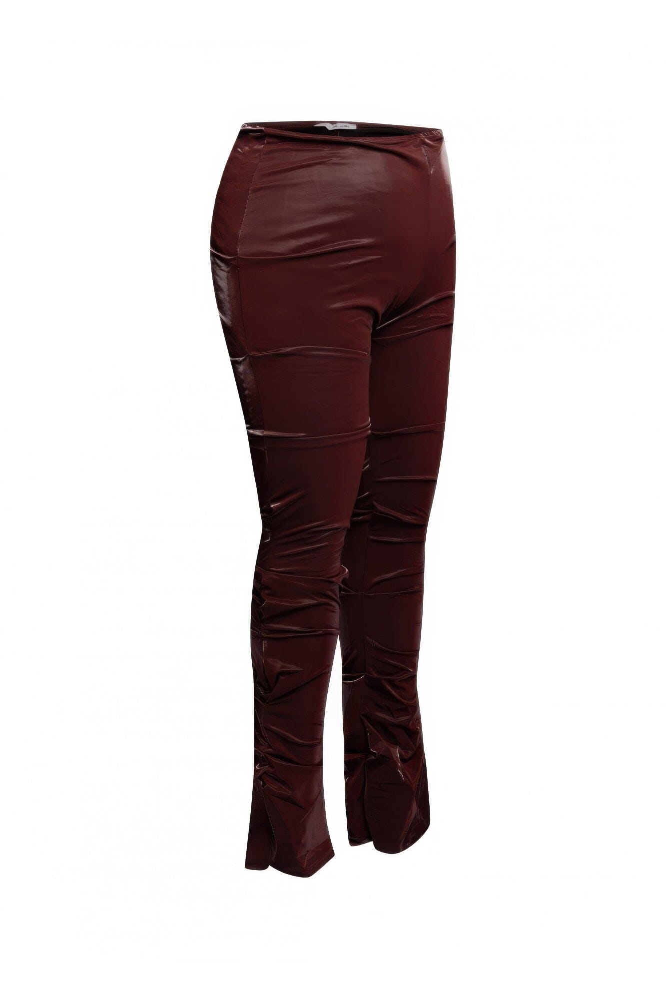 Plus Size Velvet Pu Ruched Pants Pants jehouze 