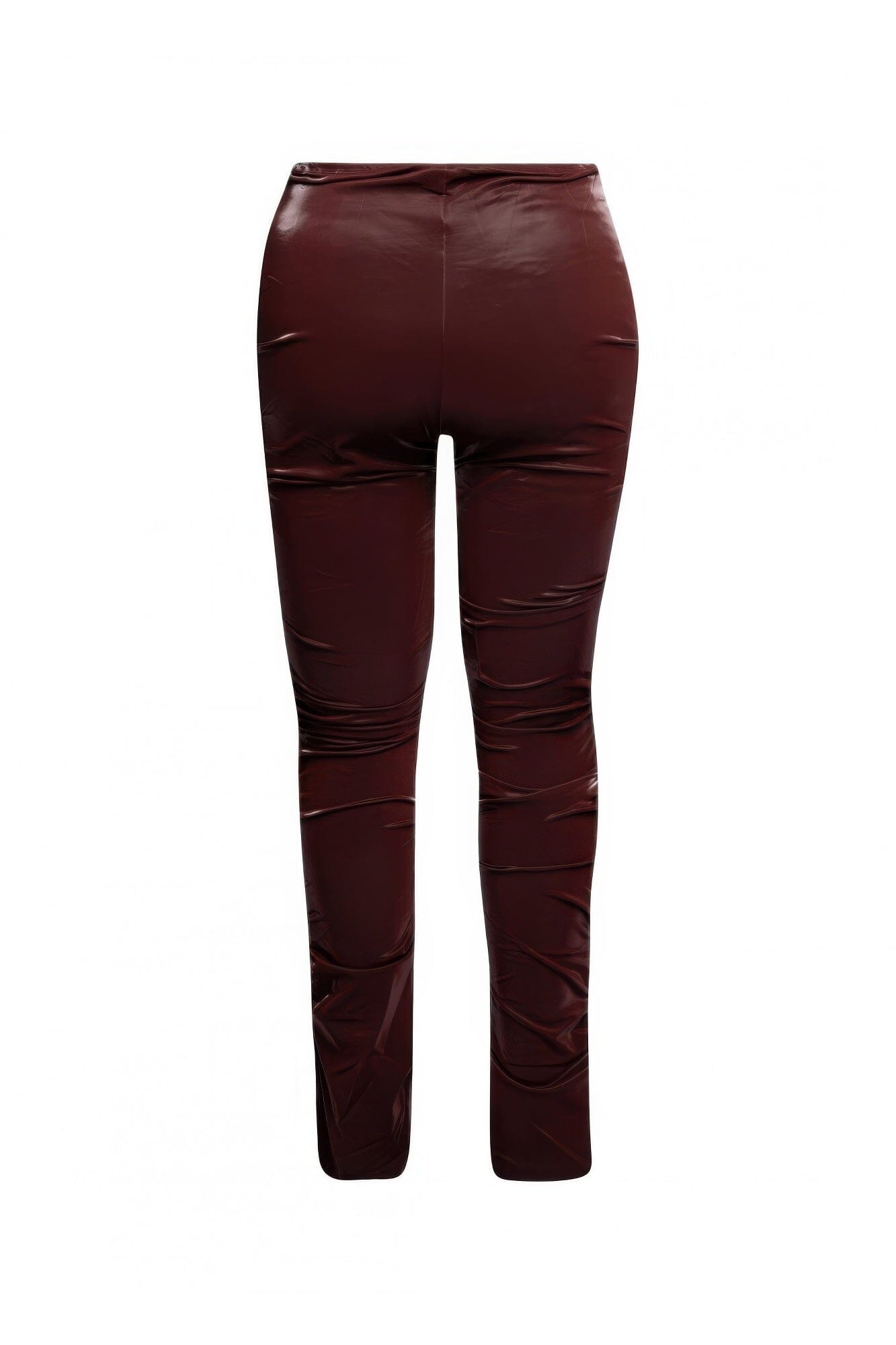 Plus Size Velvet Pu Ruched Pants Pants jehouze 
