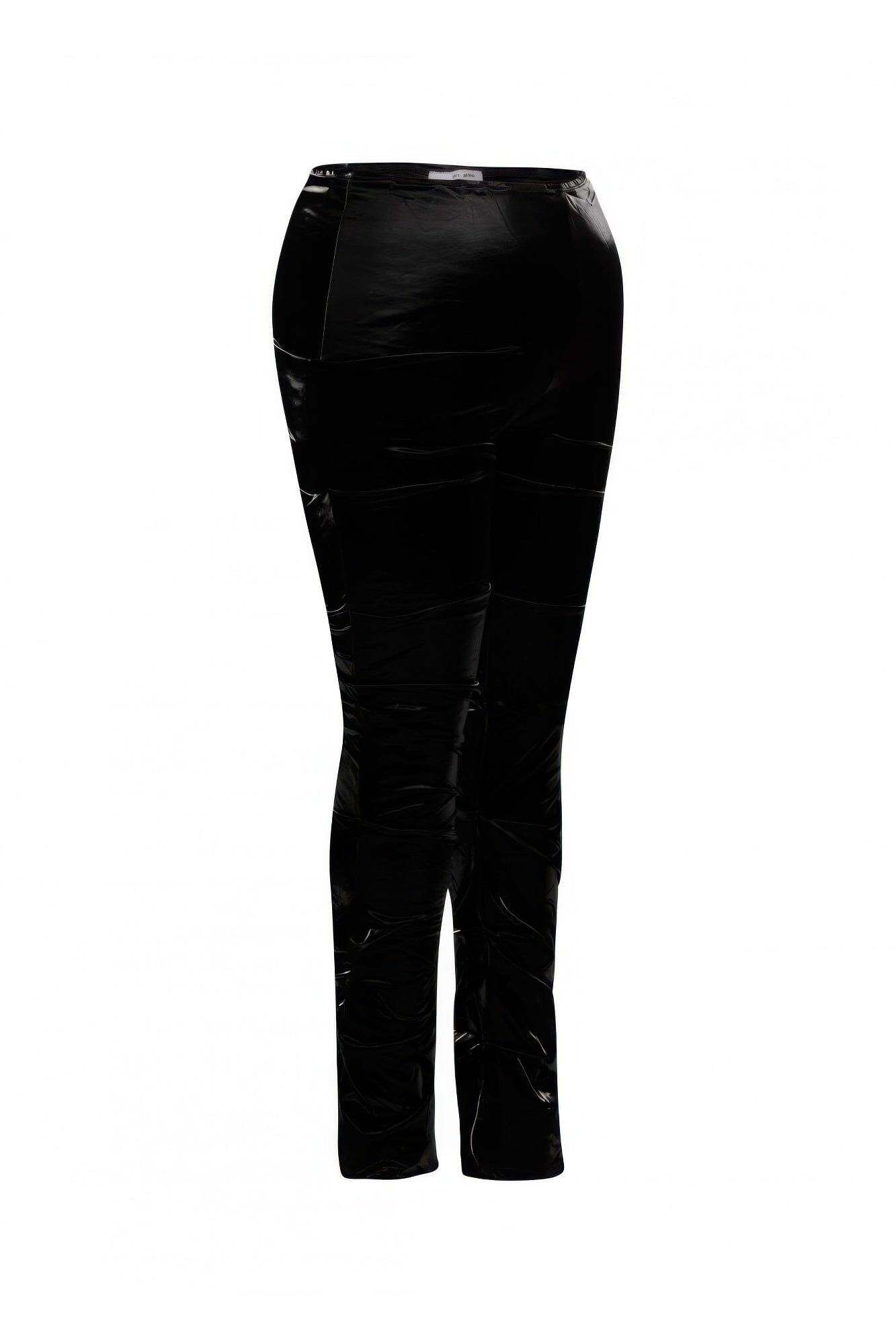 Plus Size Velvet Pu Ruched Pants Pants jehouze 