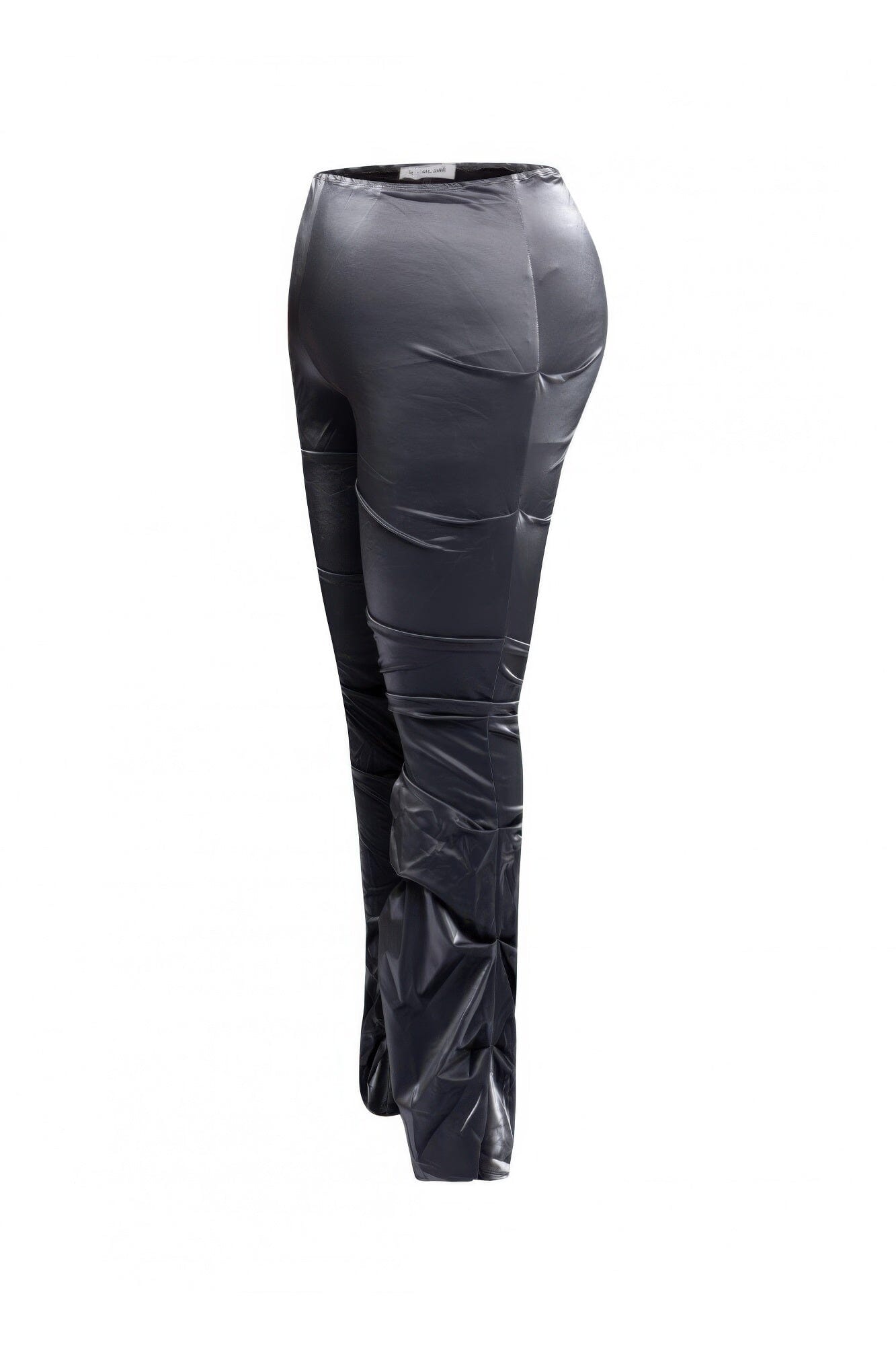Plus Size Velvet Pu Ruched Pants Pants jehouze 