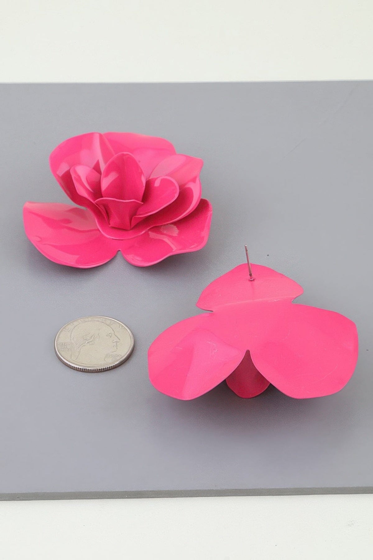 Polished Blooming Rose Stud Earrings Apparel & Accessories > Jewelry > Earrings jehouze 