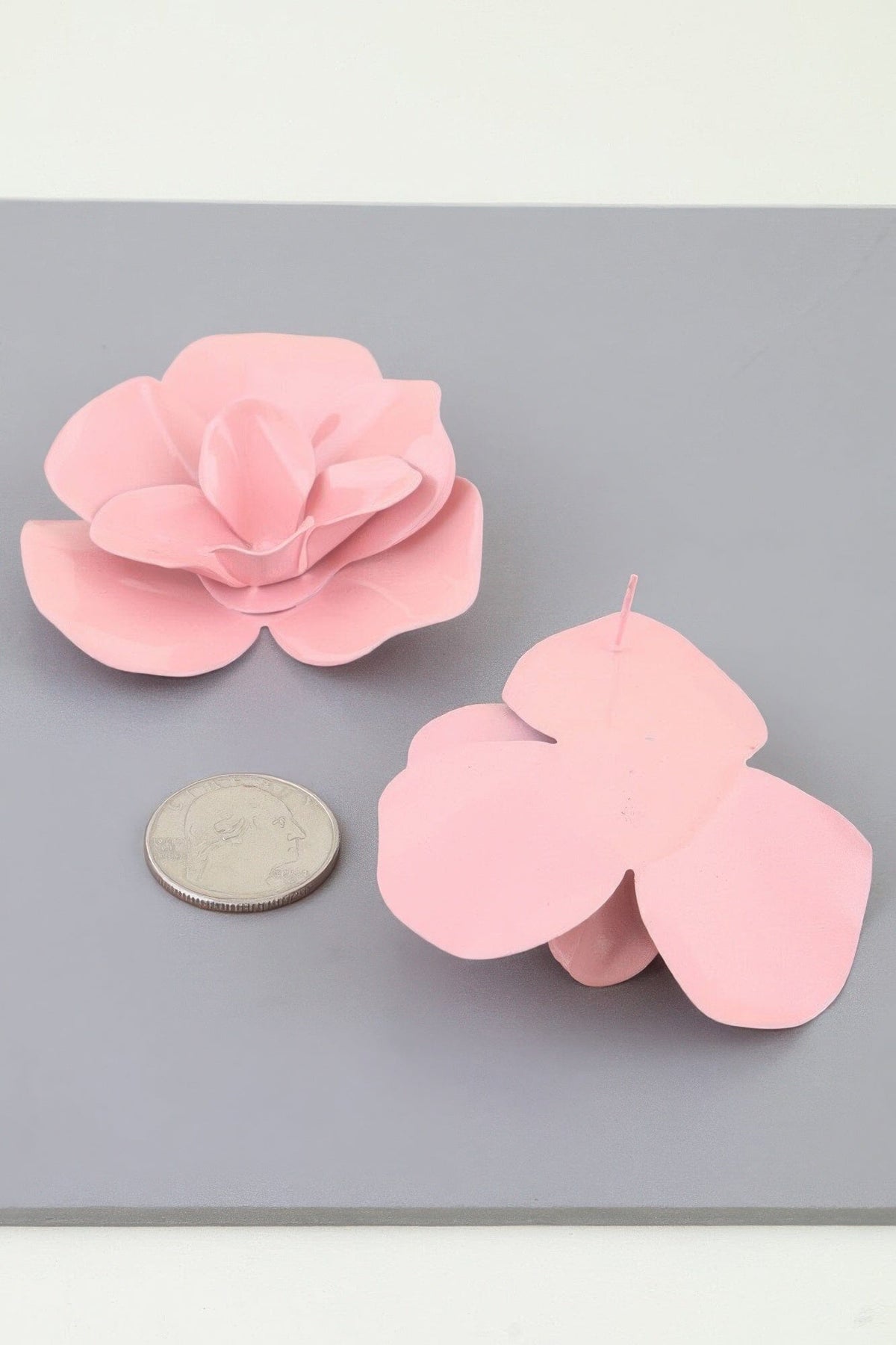 Polished Blooming Rose Stud Earrings Apparel & Accessories > Jewelry > Earrings jehouze Pink 