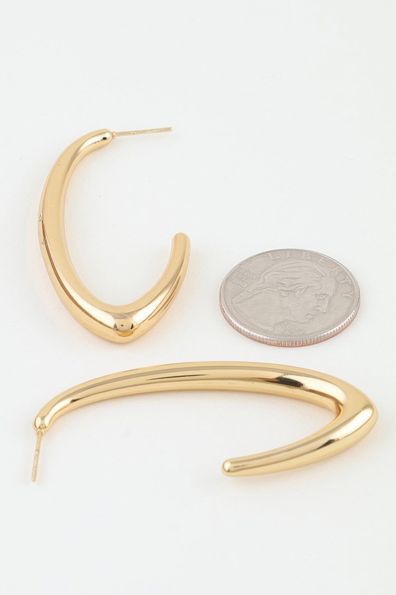 Polished Cateye Hoop Earrings Apparel & Accessories > Jewelry > Earrings jehouze 