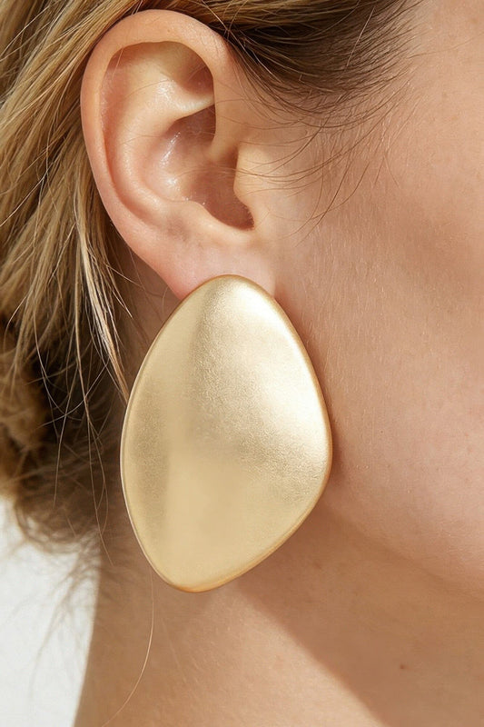 Polished Classic Plate Drop Earrings Apparel & Accessories > Jewelry > Earrings jehouze Gold 
