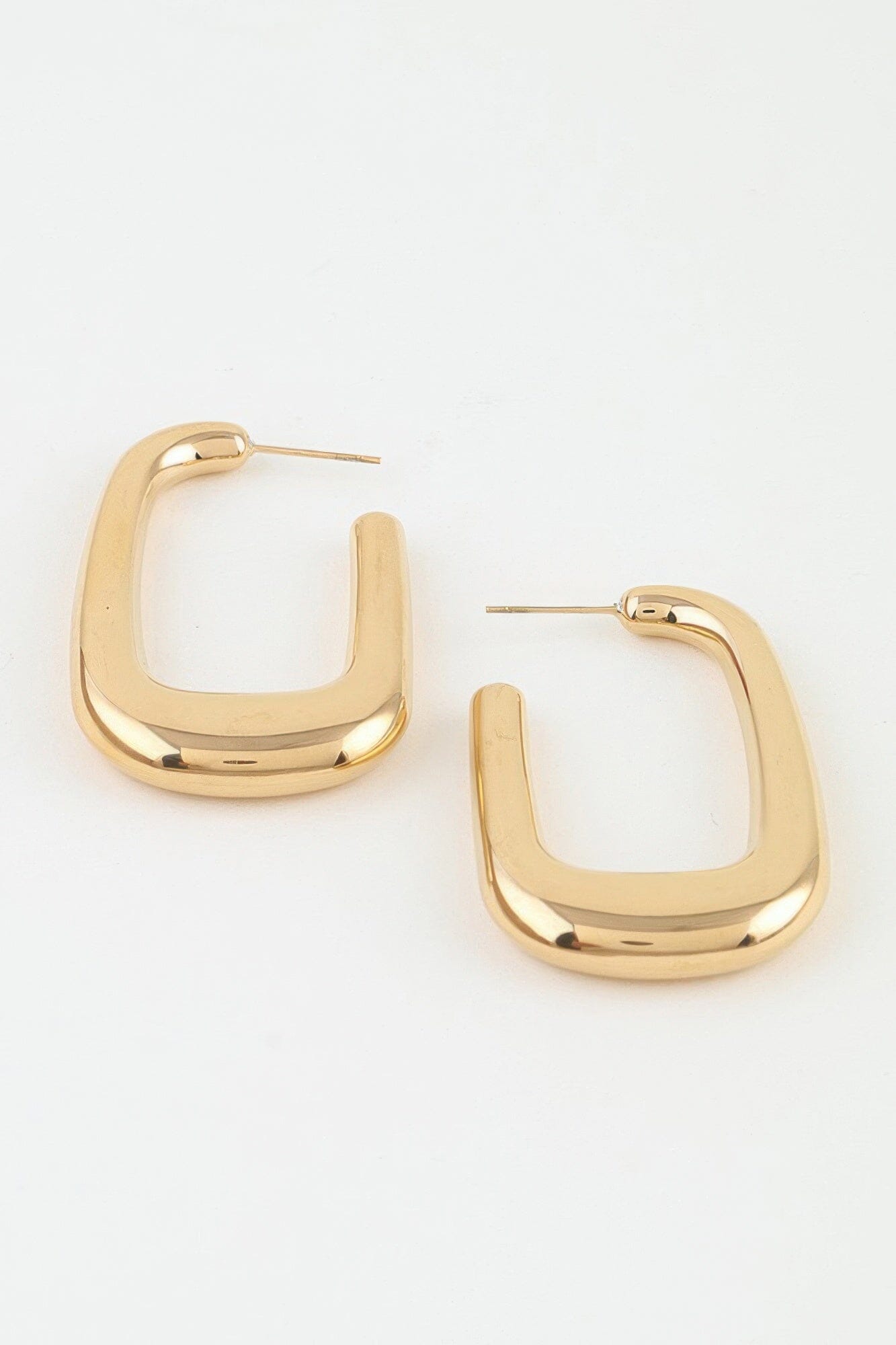 Polished Modern Cubic Hoop Earrings Apparel & Accessories > Jewelry > Earrings jehouze 