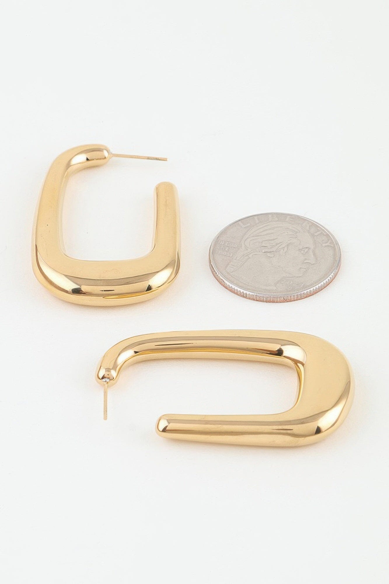Polished Modern Cubic Hoop Earrings Apparel & Accessories > Jewelry > Earrings jehouze 