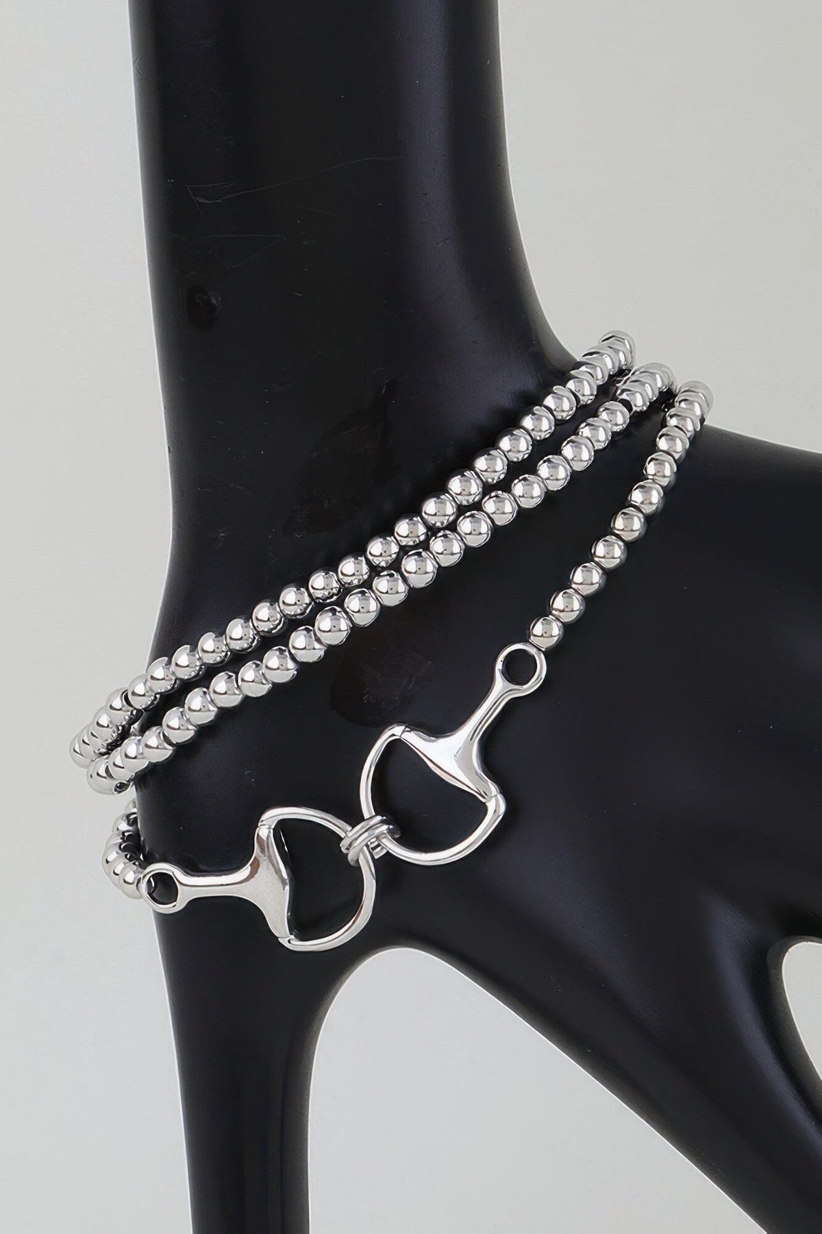 Polished Toggle Beaded Bracelet Bracelets jehouze Silver 