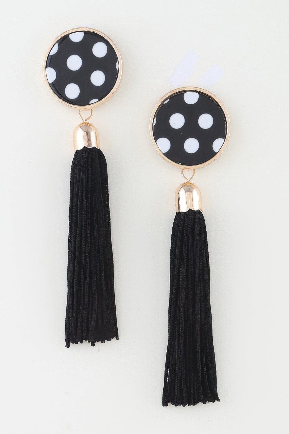 Polka Dot Tassel Drop Earrings Apparel & Accessories > Jewelry > Earrings jehouze 