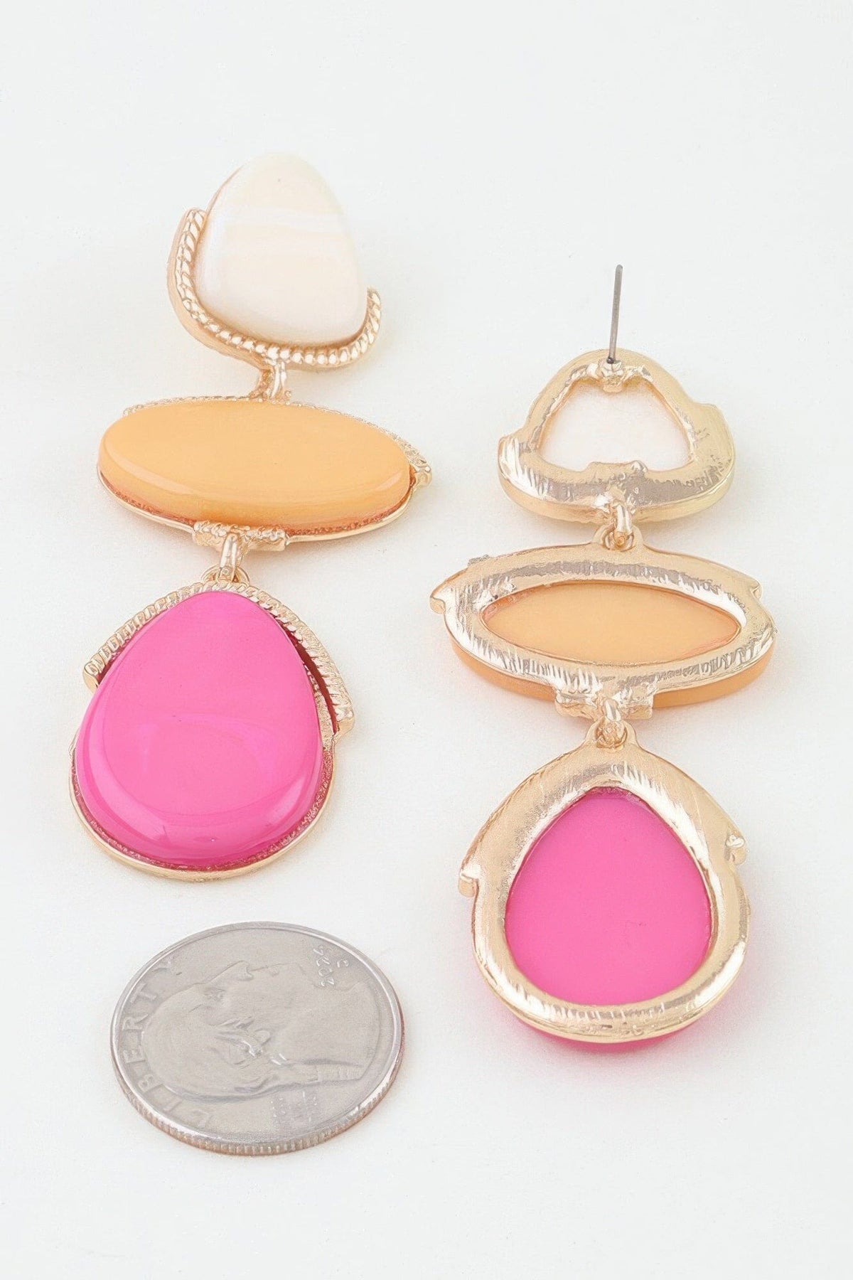 Retro Stone Triple Drop Earrings Apparel & Accessories > Jewelry > Earrings jehouze 