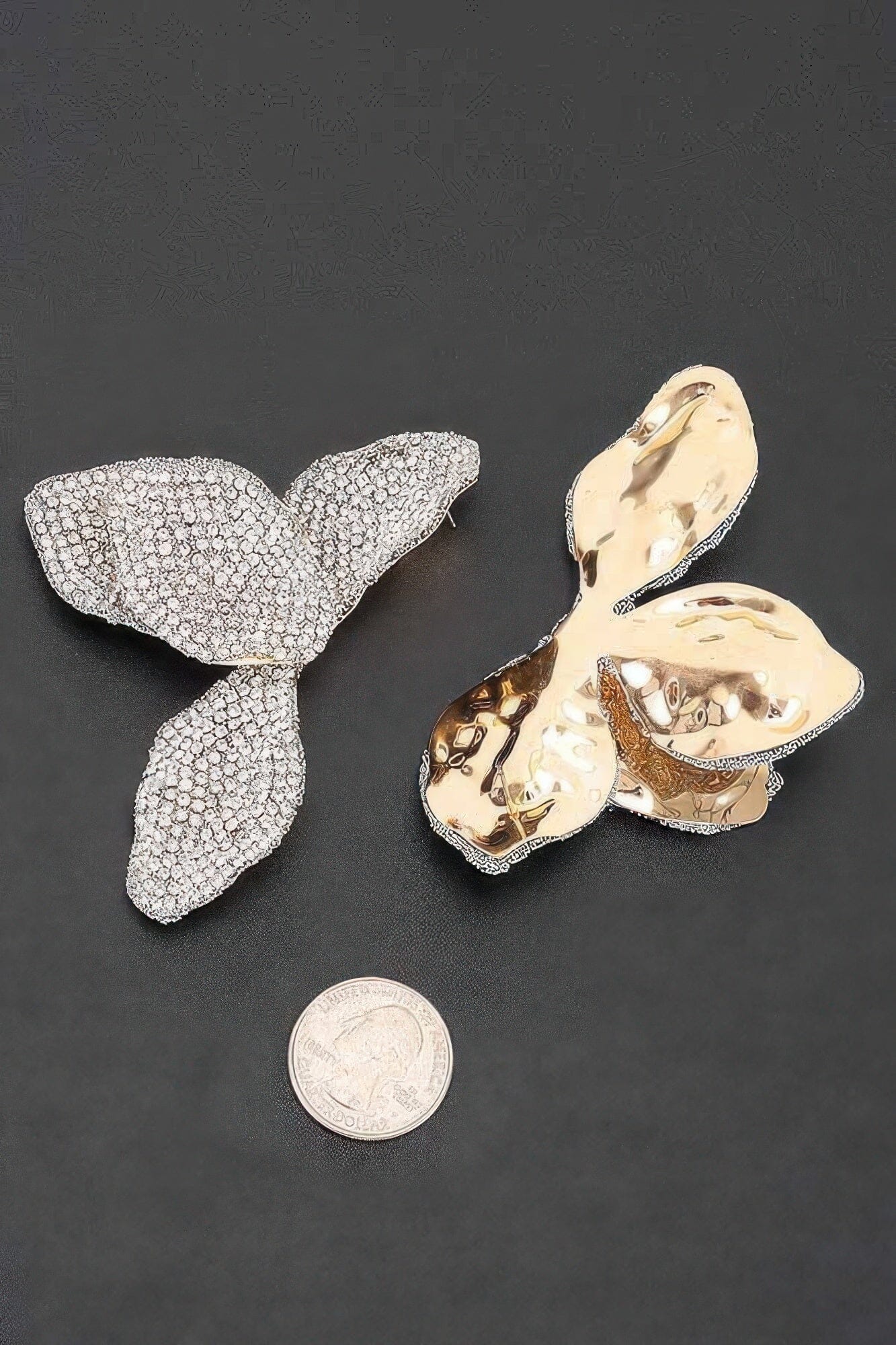 Rhinestone-encrusted Four-leaf Statement Earrings Apparel & Accessories > Jewelry > Earrings jehouze 