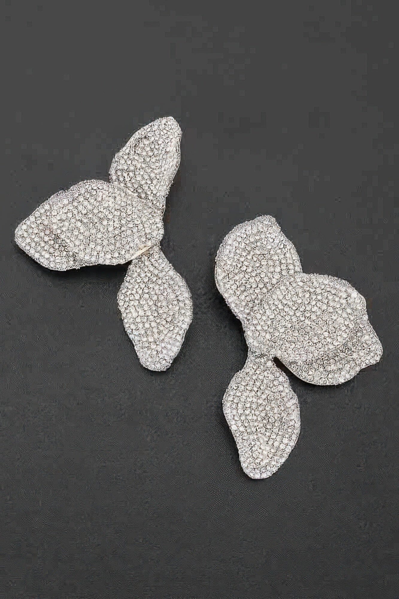 Rhinestone-encrusted Four-leaf Statement Earrings Apparel & Accessories > Jewelry > Earrings jehouze 