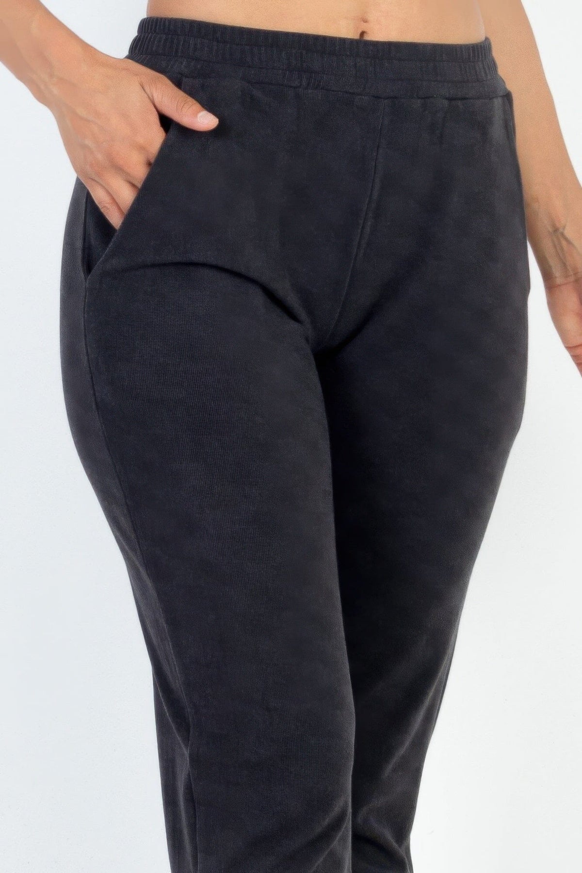 Ribbed Side Pocket Joggers Activewear jehouze 