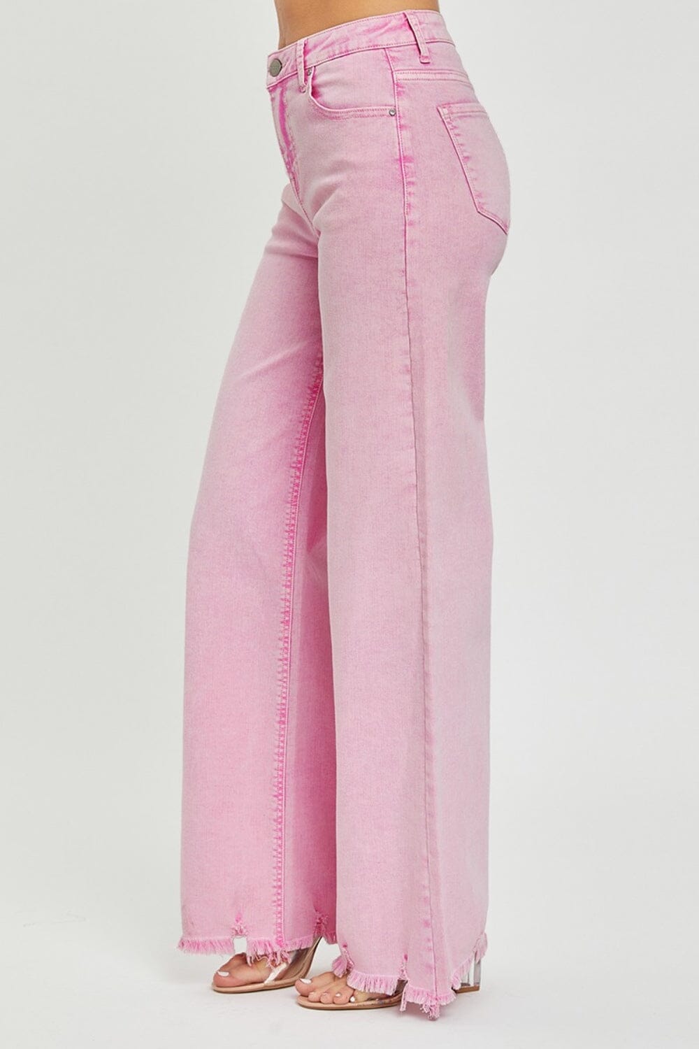 RISEN Acid Pink High Rise Wide Leg Jeans jeans jehouze 