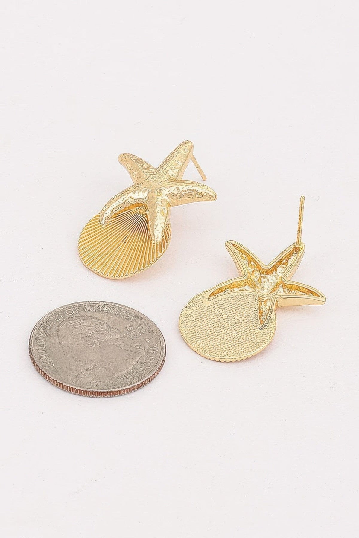 Starfish & Shell Drop Earrings Apparel & Accessories > Jewelry > Earrings jehouze 