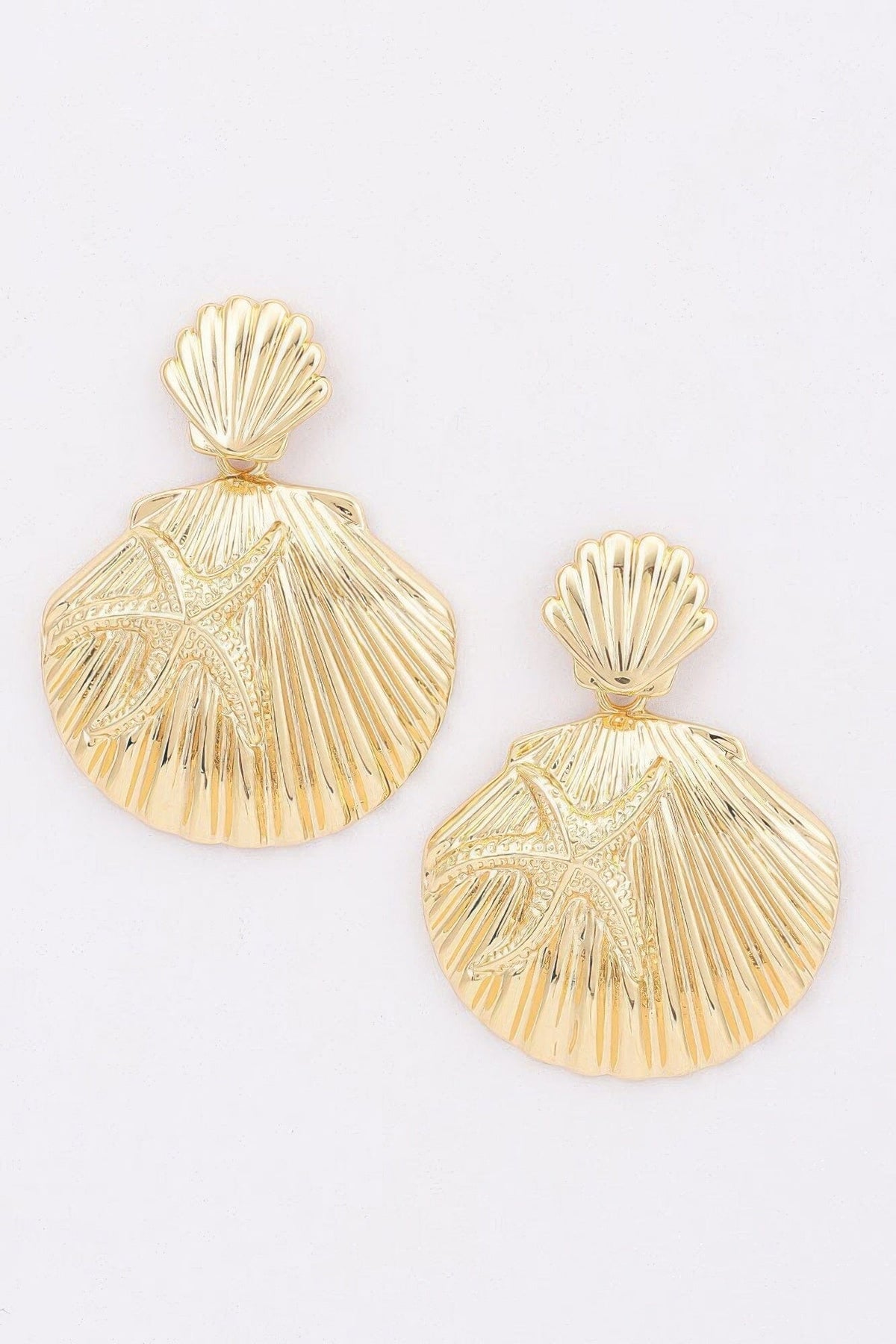 Starfish Shell Drop Earrings Apparel & Accessories > Jewelry > Earrings jehouze 
