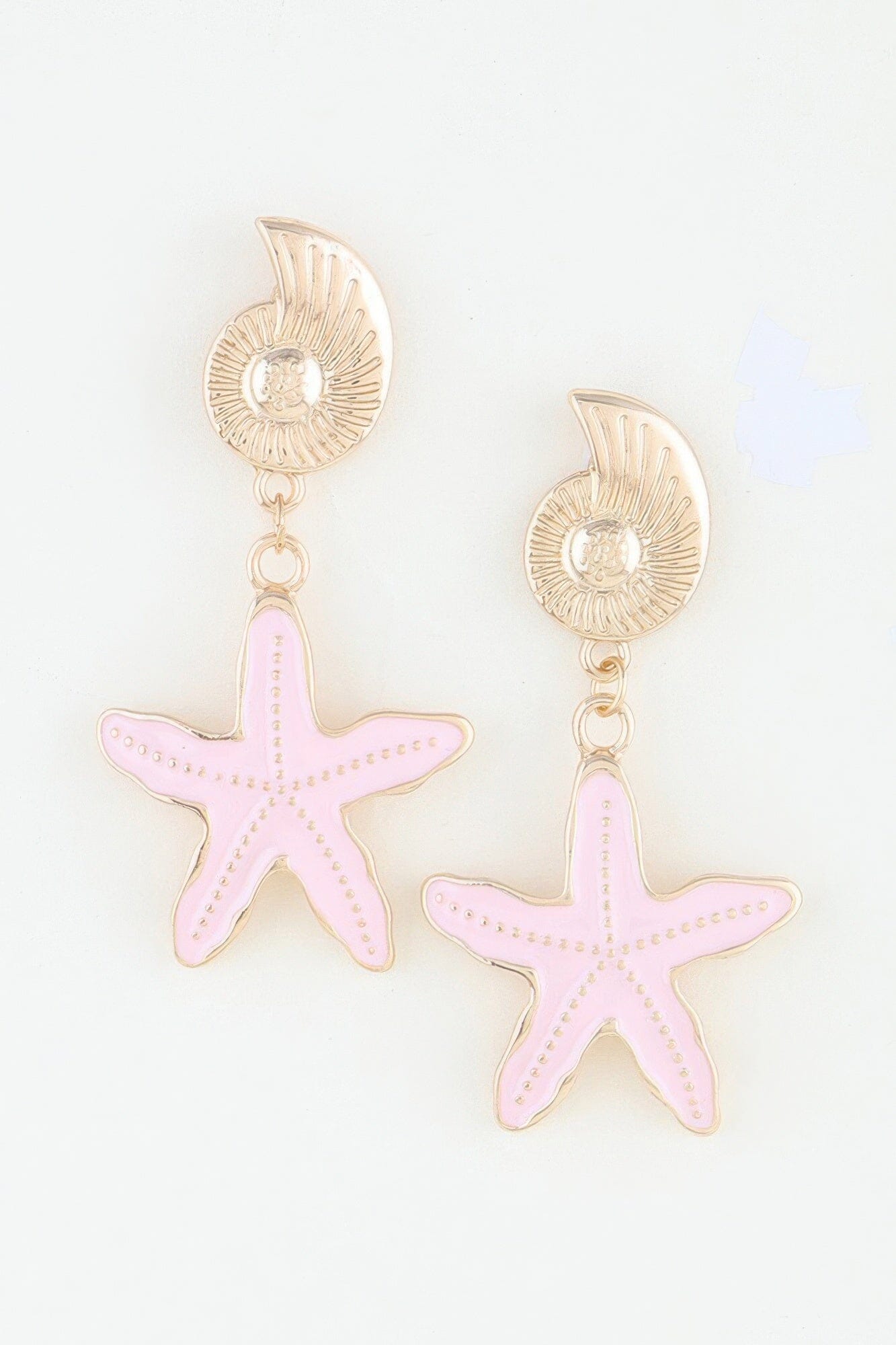 Summer Starfish Drop Earrings Apparel & Accessories > Jewelry > Earrings jehouze Gold Pink 