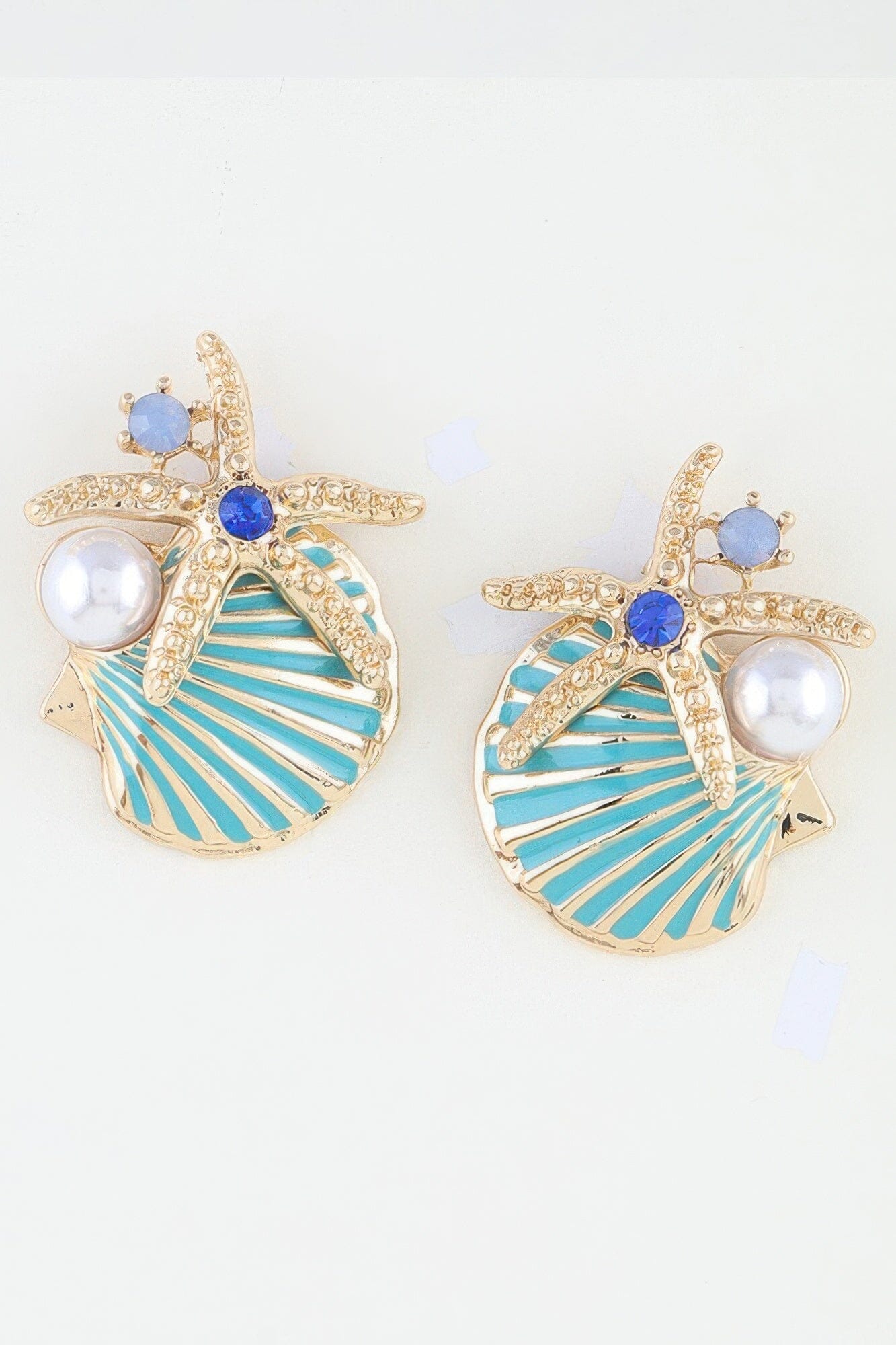Summer Starfish Shell Stud Earrings Apparel & Accessories > Jewelry > Earrings jehouze 