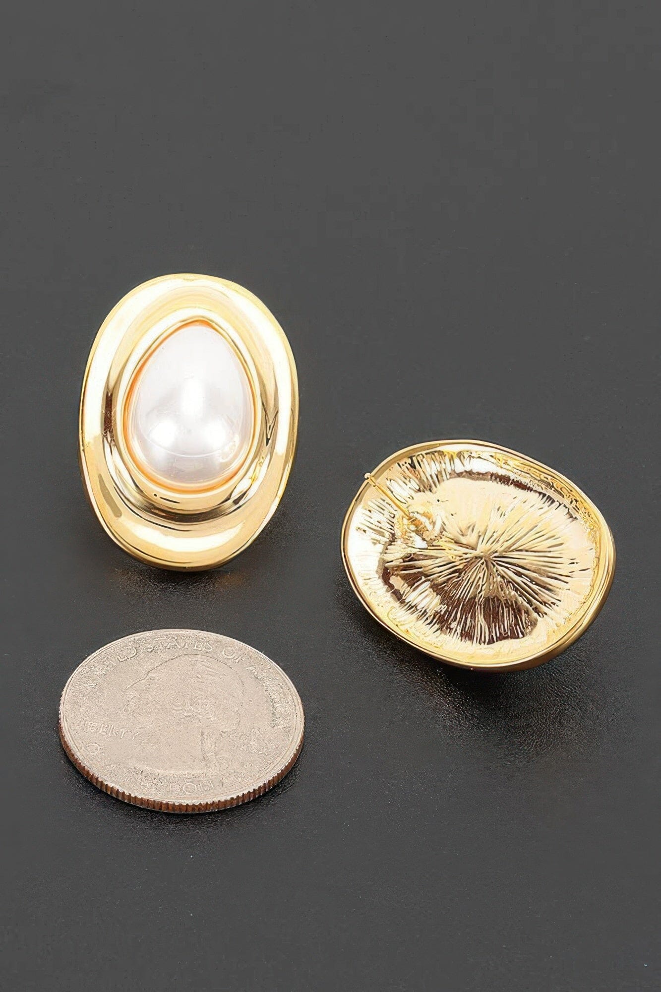 Teardrop Pearl Stud Earrings Apparel & Accessories > Jewelry > Earrings jehouze 