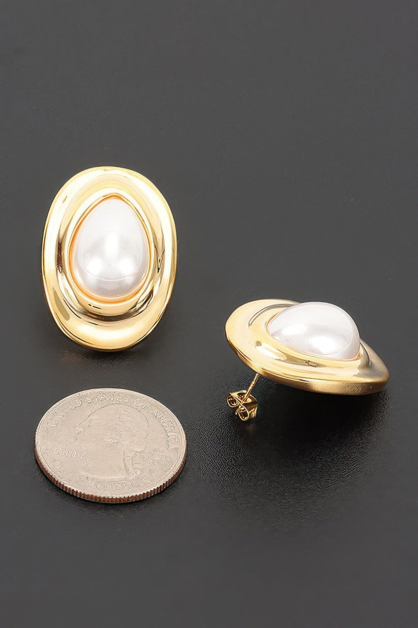 Teardrop Pearl Stud Earrings Apparel & Accessories > Jewelry > Earrings jehouze 