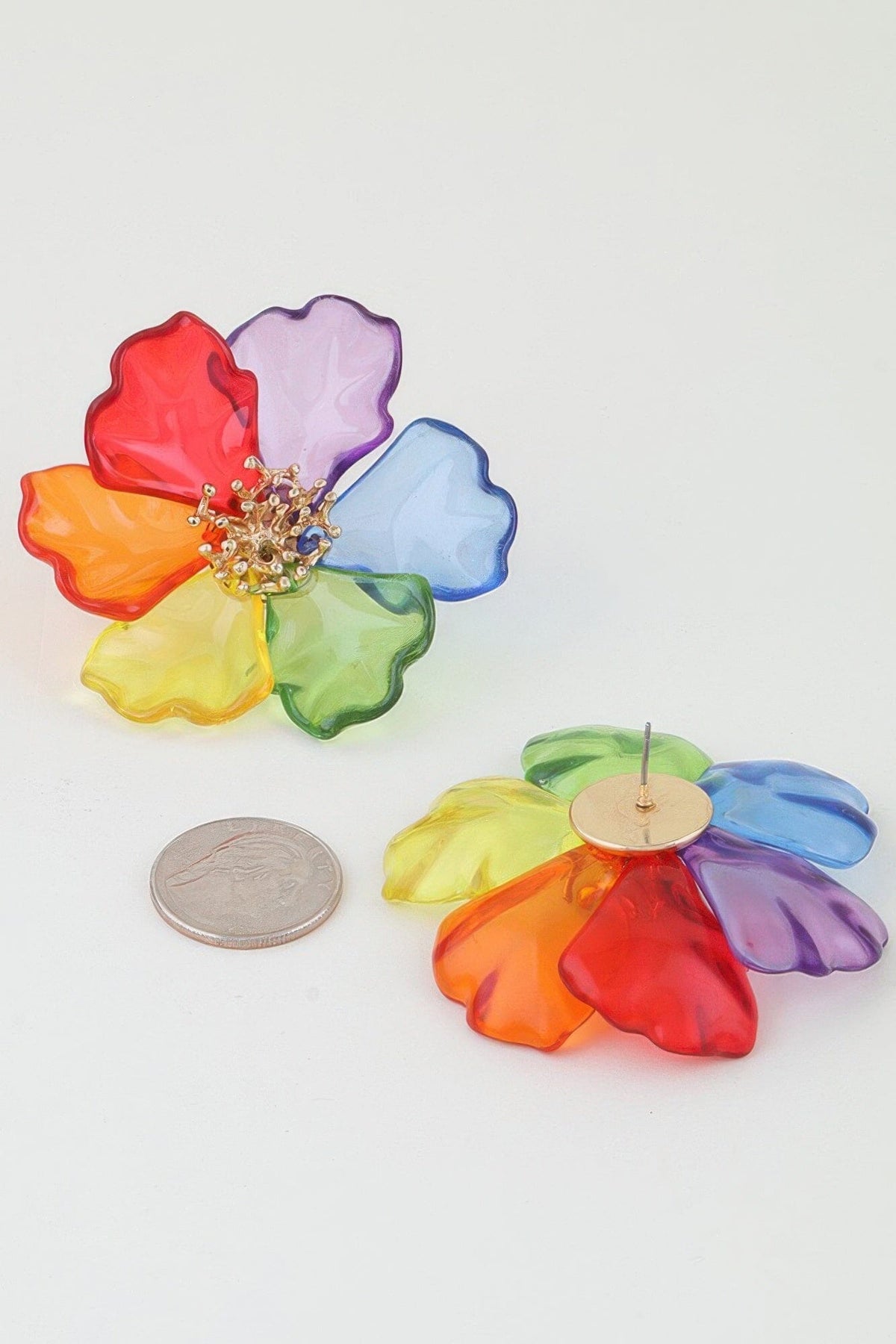 Transparent Blossom Flower Earrings Apparel & Accessories > Jewelry > Earrings jehouze 