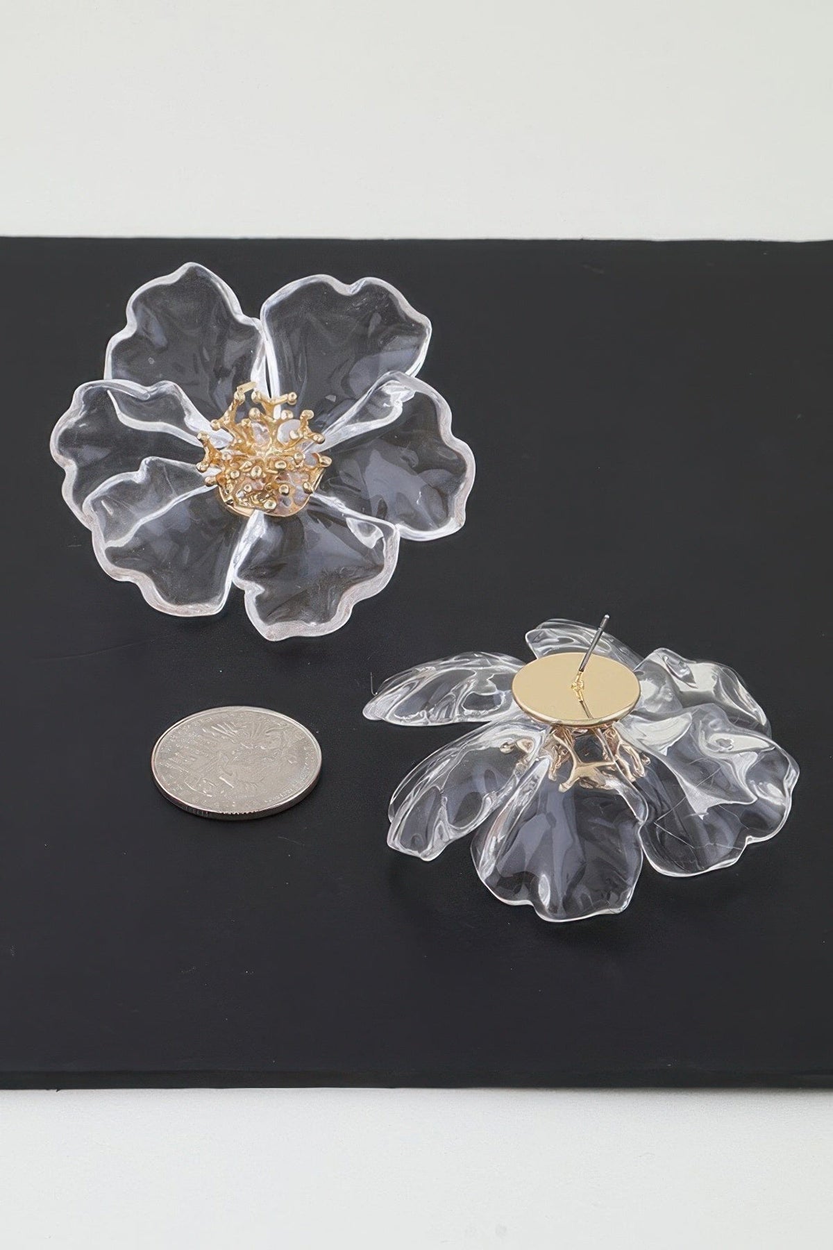 Transparent Blossom Flower Earrings Apparel & Accessories > Jewelry > Earrings jehouze 