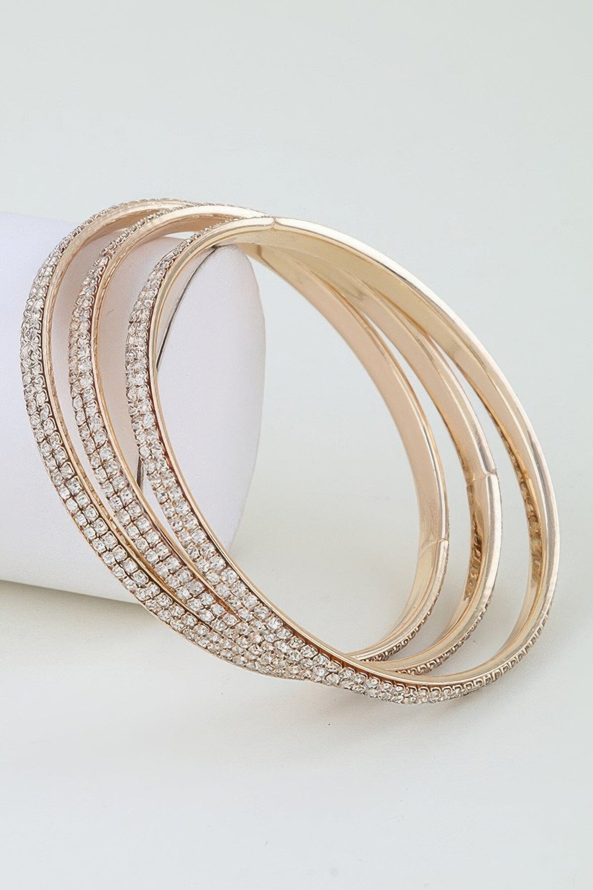 Triple Bejeweled Cuff Bracelet Bracelets jehouze 