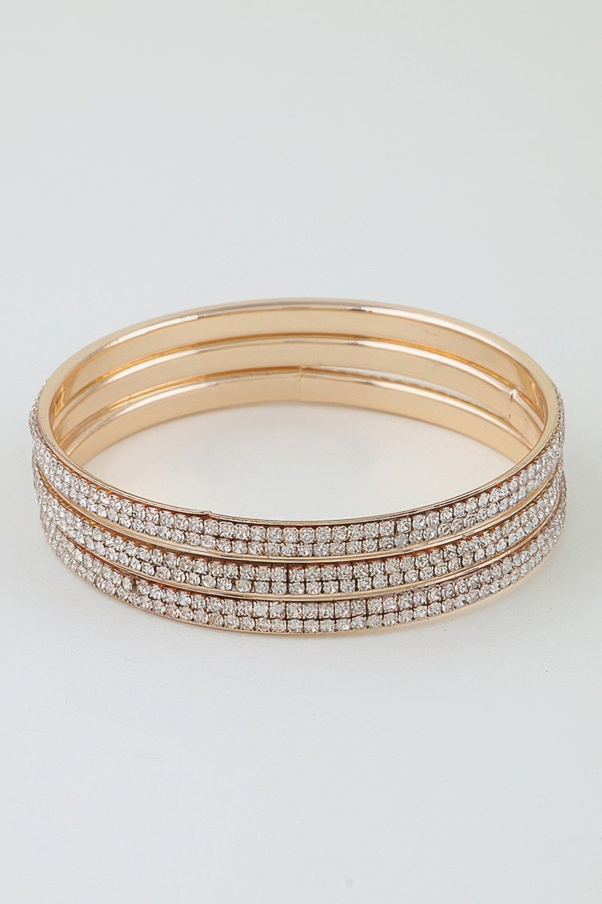 Triple Bejeweled Cuff Bracelet Bracelets jehouze 