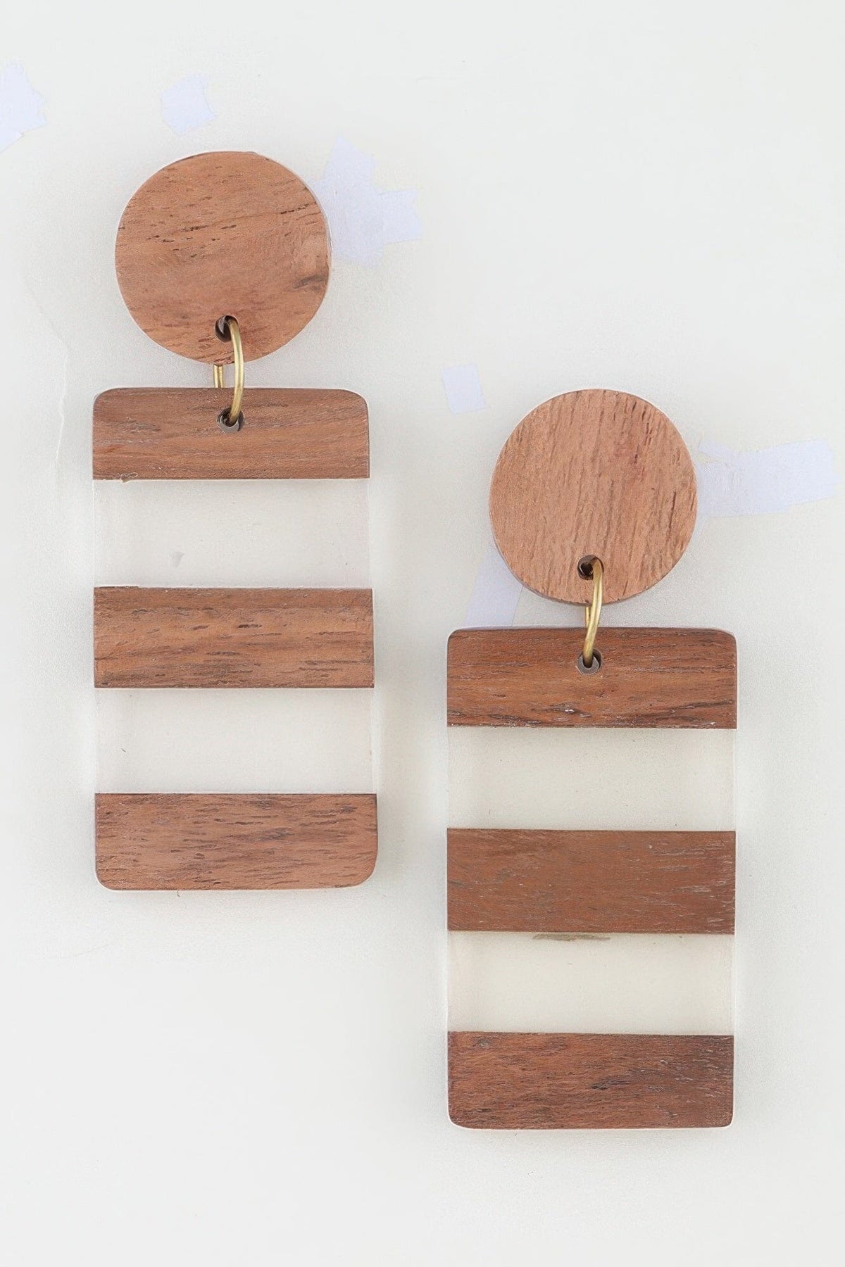 Two Toned Retro Grain Bar Earrings Apparel & Accessories > Jewelry > Earrings jehouze 