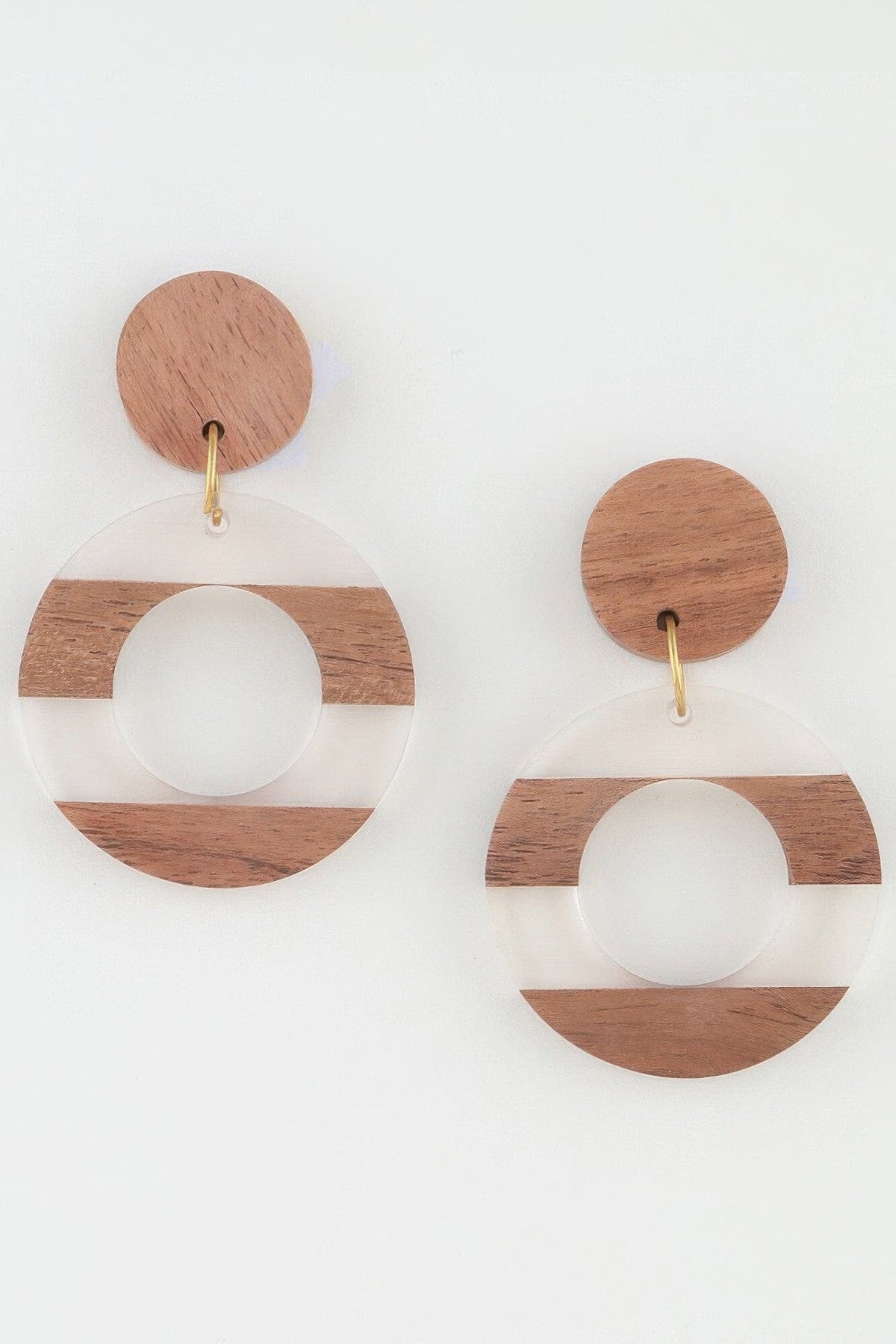 Two Toned Retro Grain Drop Earrings Apparel & Accessories > Jewelry > Earrings jehouze 