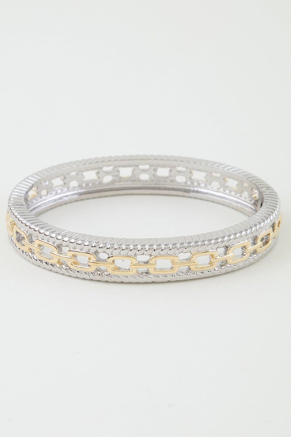 Two Toned Twisted Chain Bracelet jehouze 