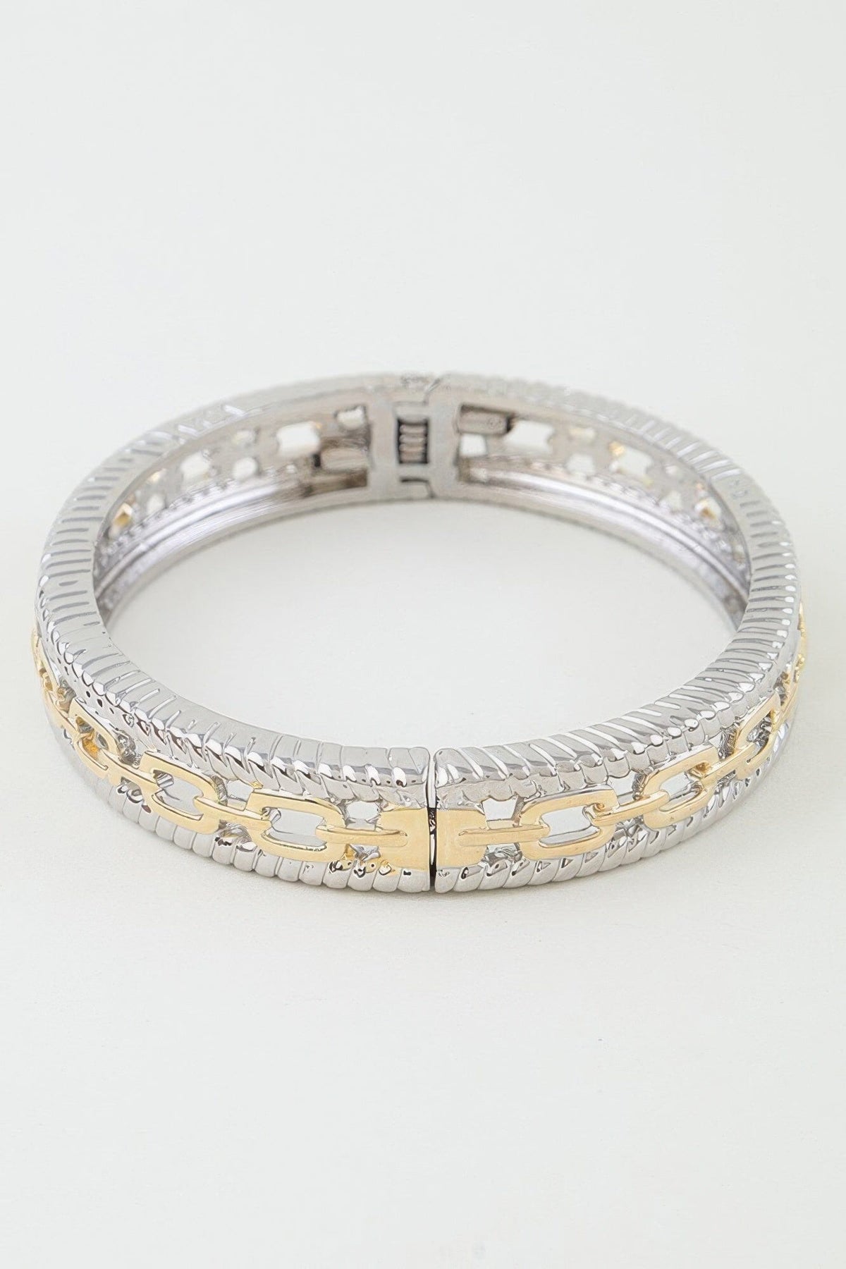 Two Toned Twisted Chain Bracelet jehouze 
