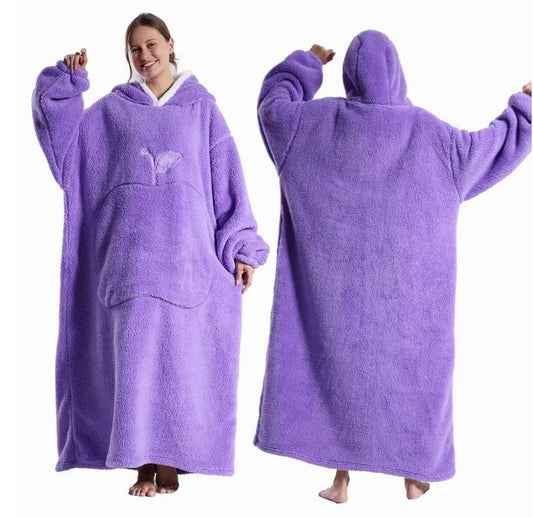 Unisex Comfy Wearable Oversized Hoodie Winter Apple Long Blanket Sleepwear & Loungewear jehouze FH142 