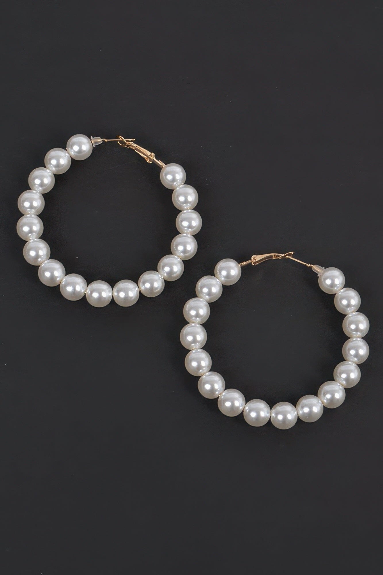 Upside Down Pearl Hoop Earring Apparel & Accessories > Jewelry > Earrings jehouze 