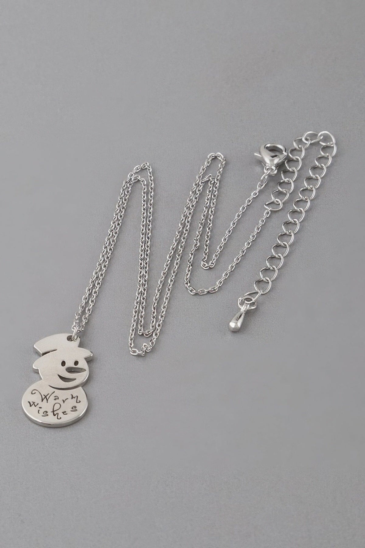 Warm Wishes Snowman Necklace Necklaces jehouze Silver 