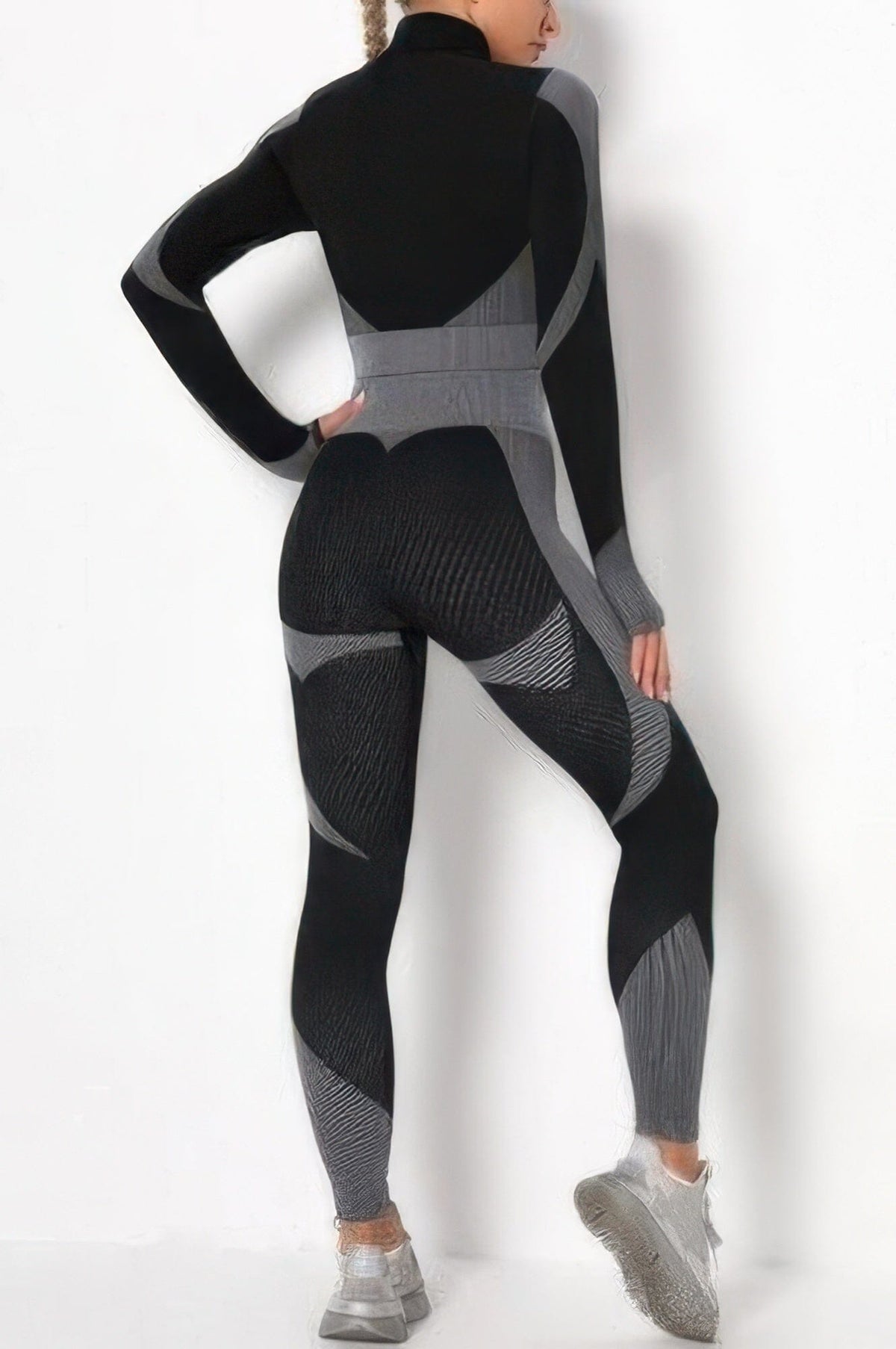 Women 2 pcs Color Block Activewear Set Activewear jehouze 