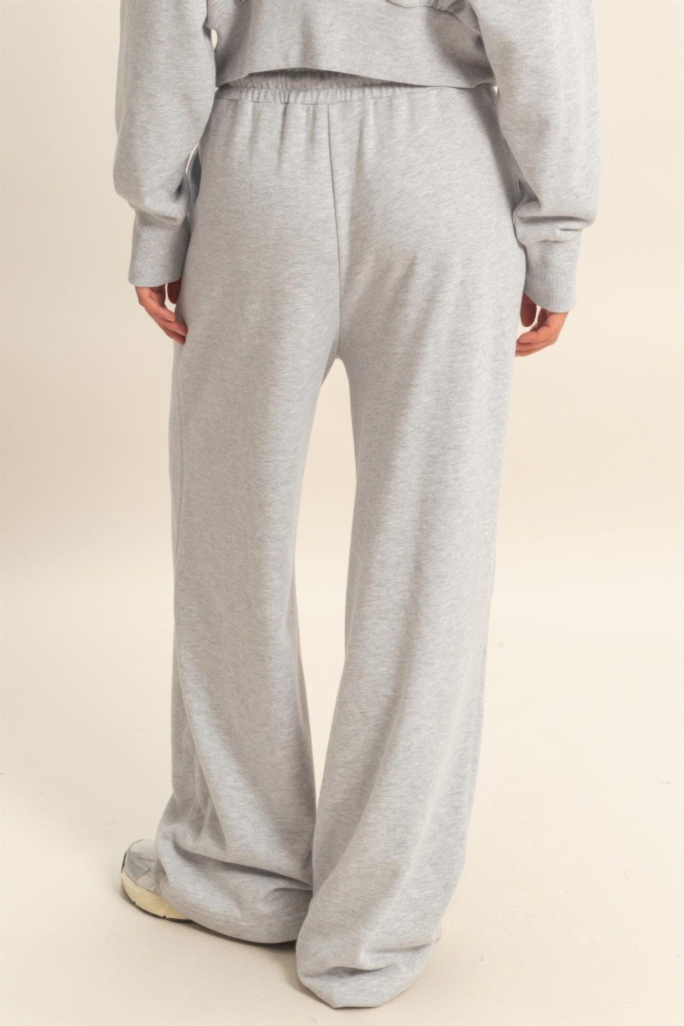 Women Acid Wash French Terry Wide-leg Pants Pants jehouze 