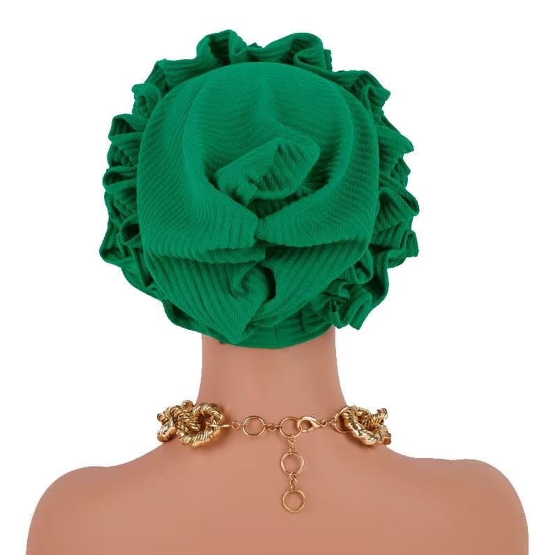 Women African Turban Soft Pretied Ruffles Headwear Hat jehouze 