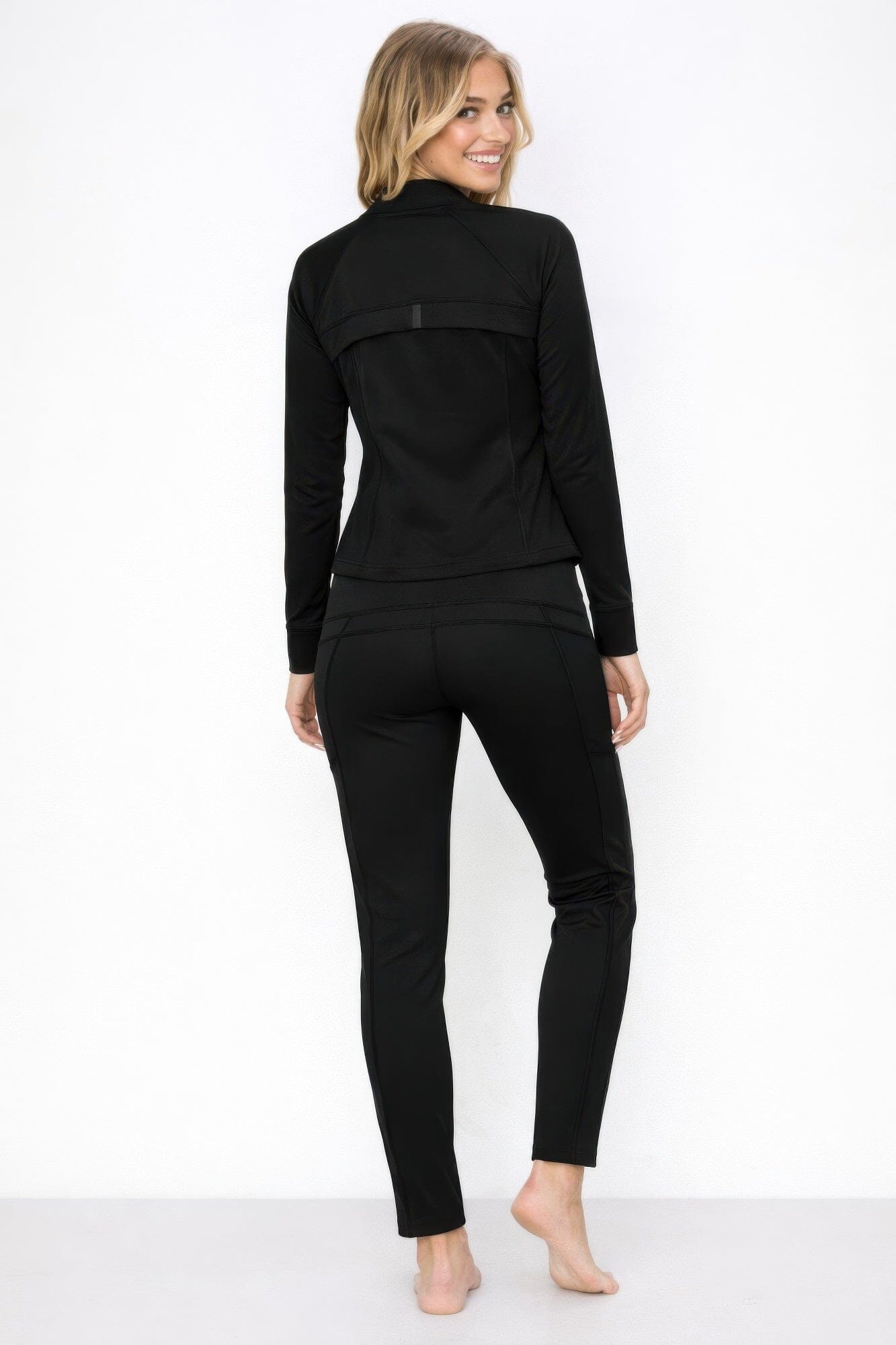 Women Athletic Workout Lounge Zip Up Jacket And Pant Set Activewear jehouze 