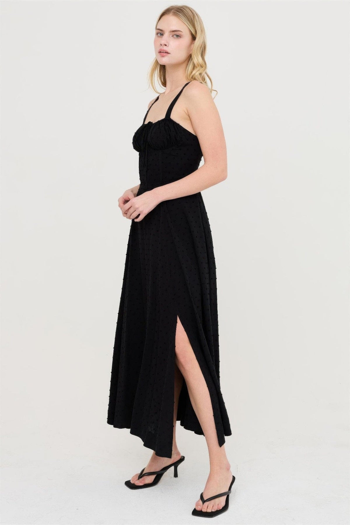 Women Boned Tie-back Dress Dresses jehouze 