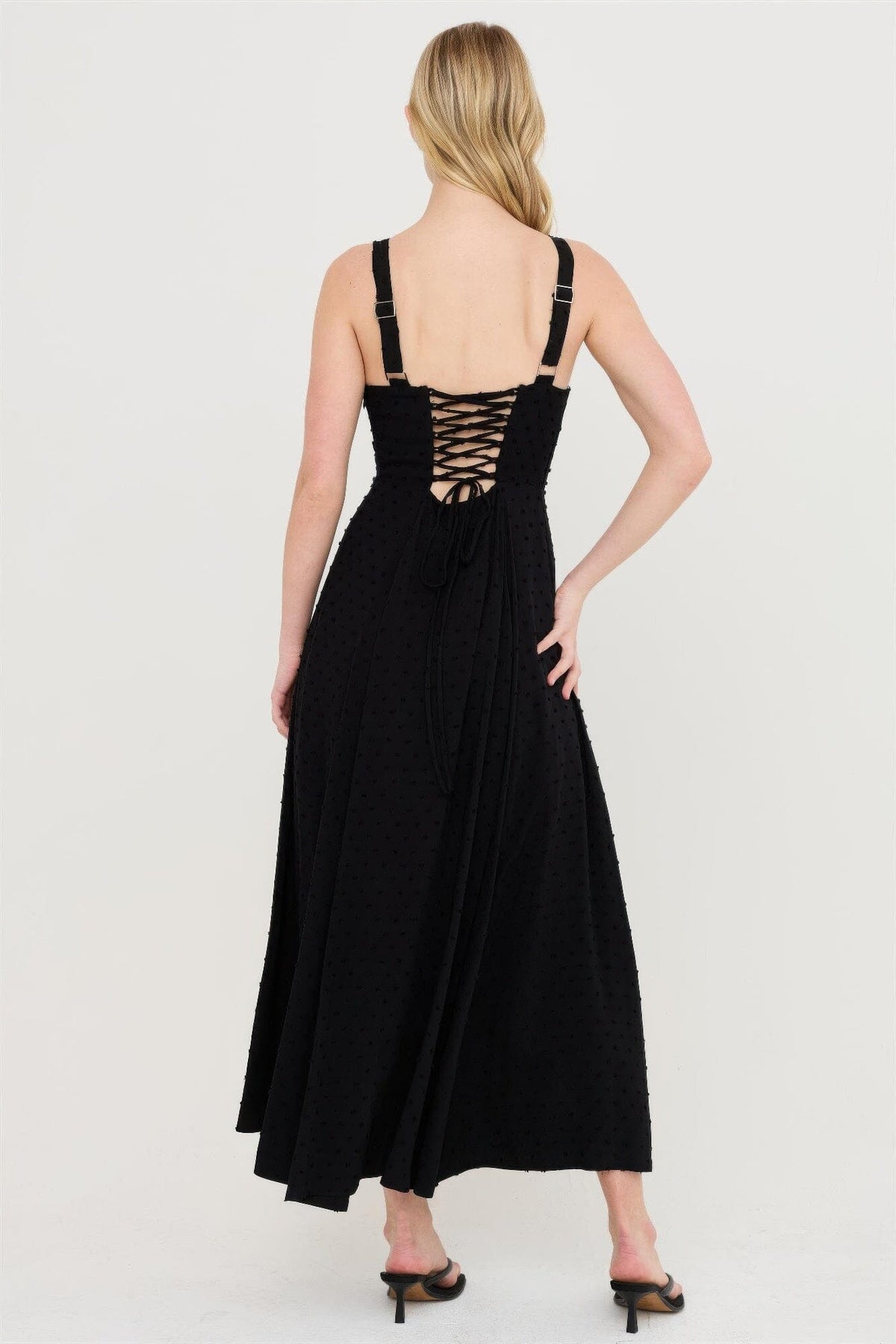 Women Boned Tie-back Dress Dresses jehouze 