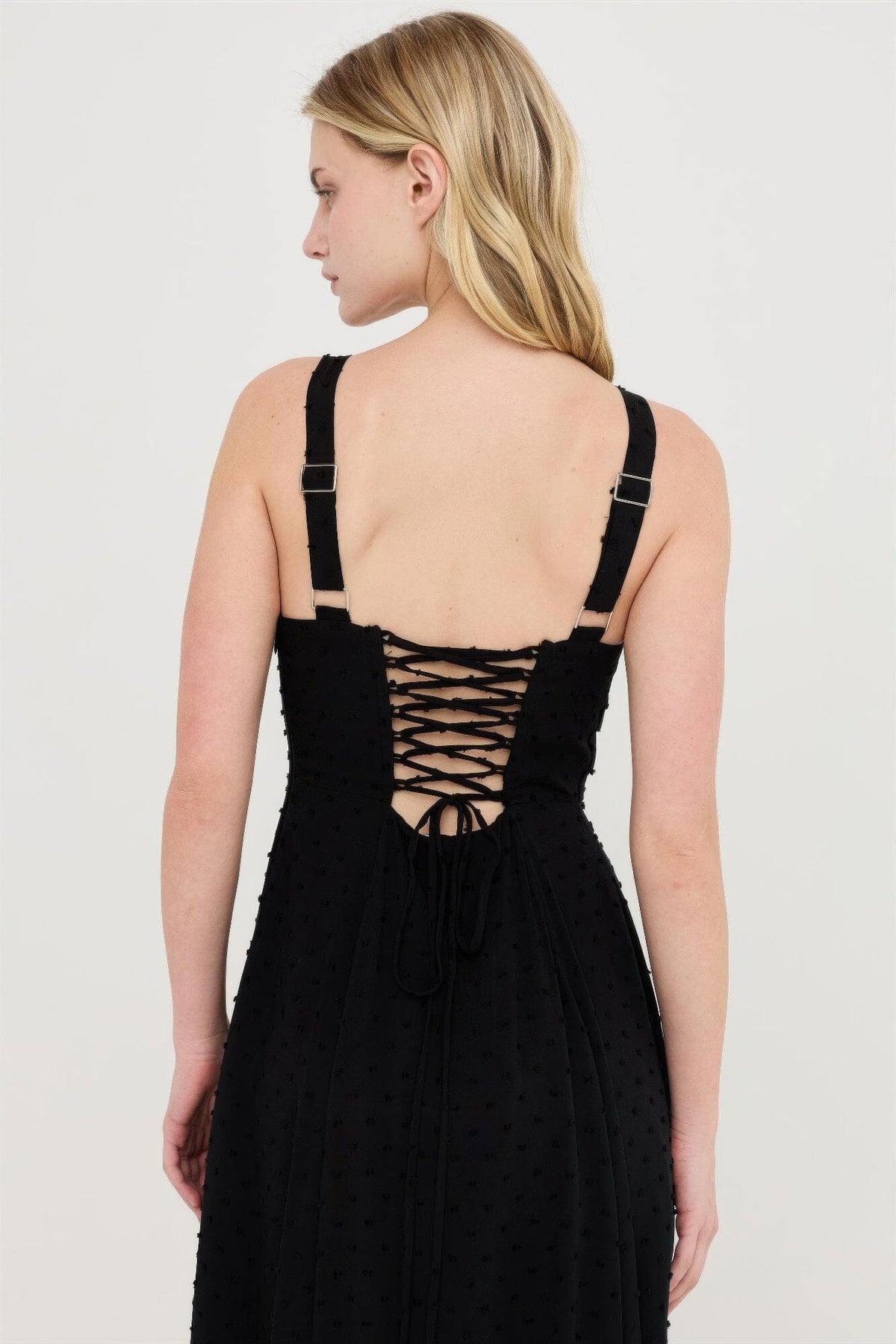 Women Boned Tie-back Dress Dresses jehouze 