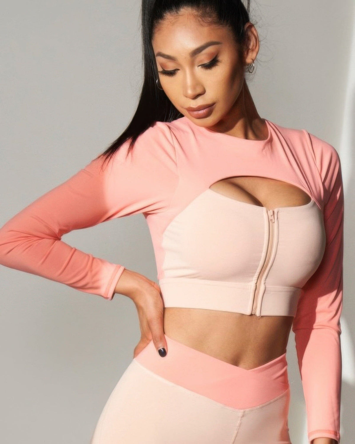 Women Color Block Activewear Top Activewear jehouze 