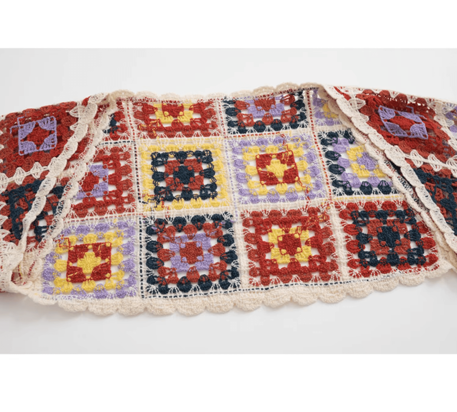 Women Crochet Bolero Shrug Cropped Long Sleeve Granny Square Cardigan Coats & Jackets jehouze 