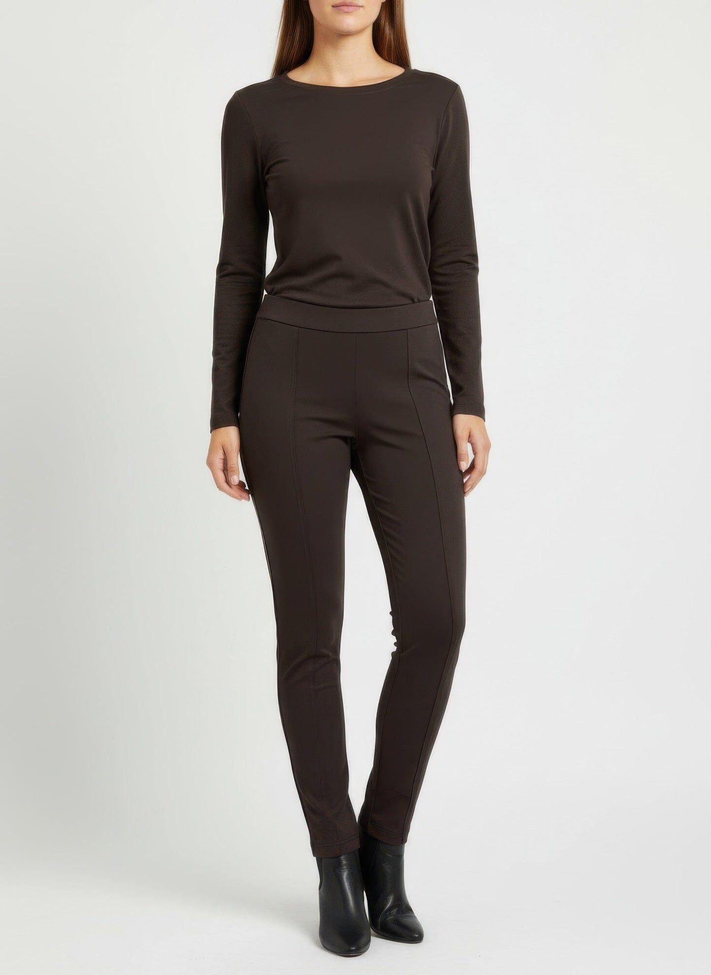 Women Dash Solid Pull On Pants Pants jehouze Chocolate S 