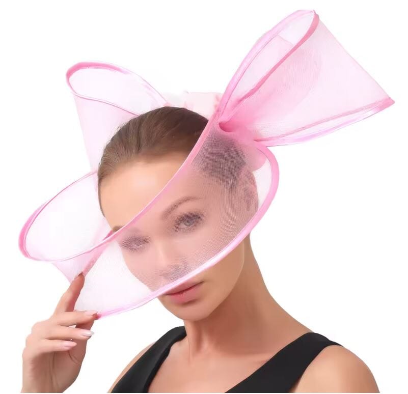 Women Elegant Bridal Church Party Fascinator Hat Hat jehouze Pink 